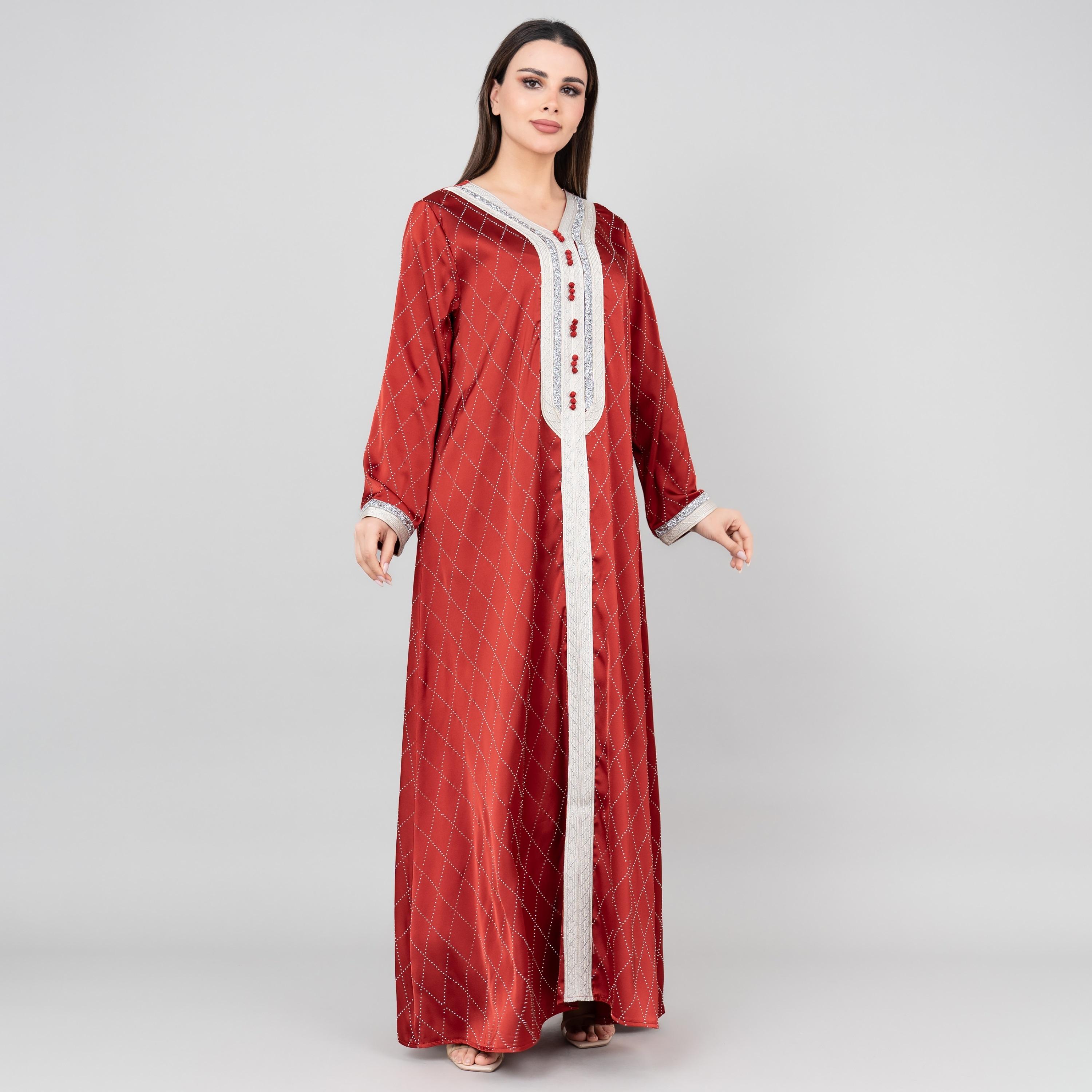 IKKXA Mystic Crystal and Embroidered Women's Jalabiya-women-arabicclothing-jalabiyas-image-3