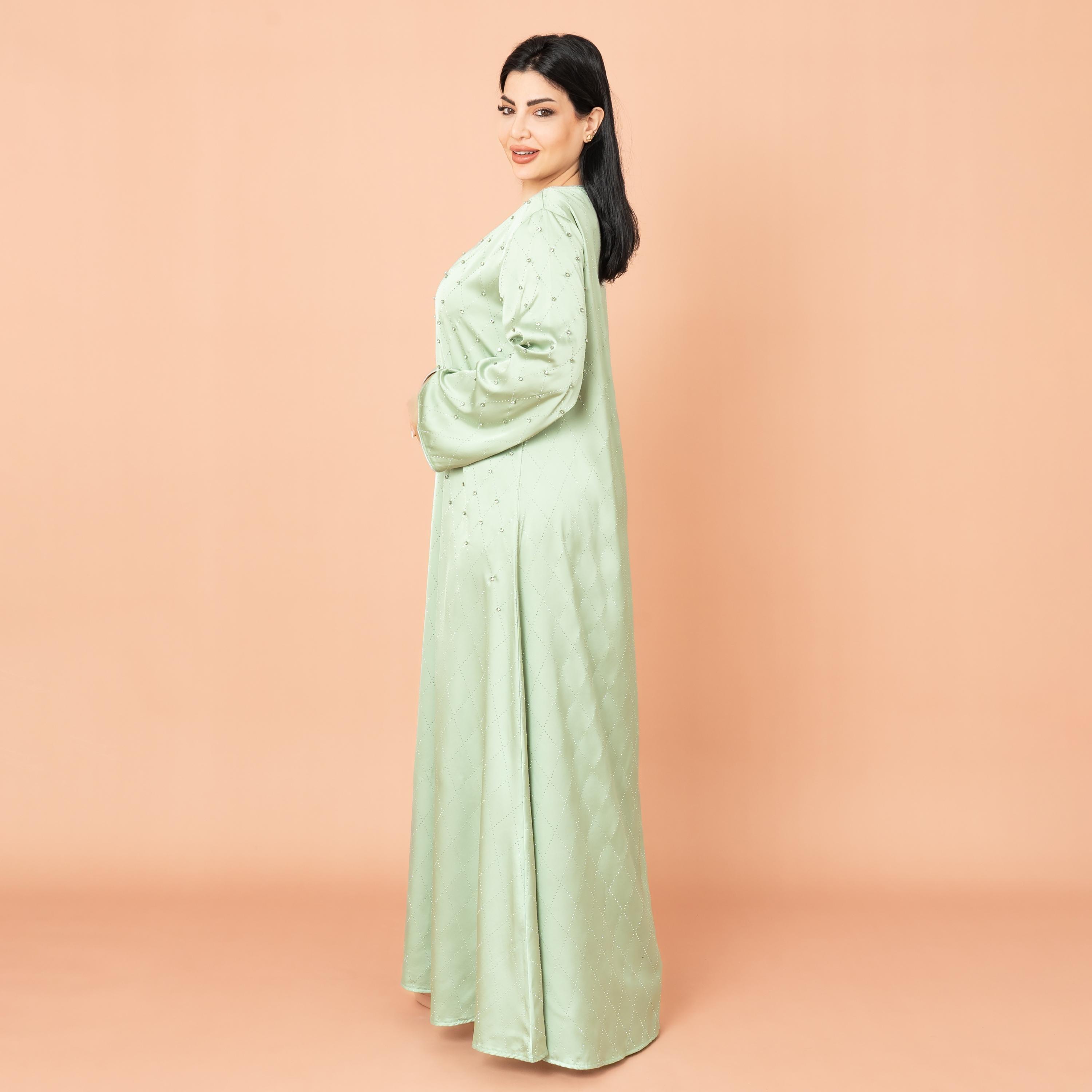 IKKXA Rhinestone and Geometric Evening Women's Jalabiya-women-arabicclothing-jalabiyas-image-3