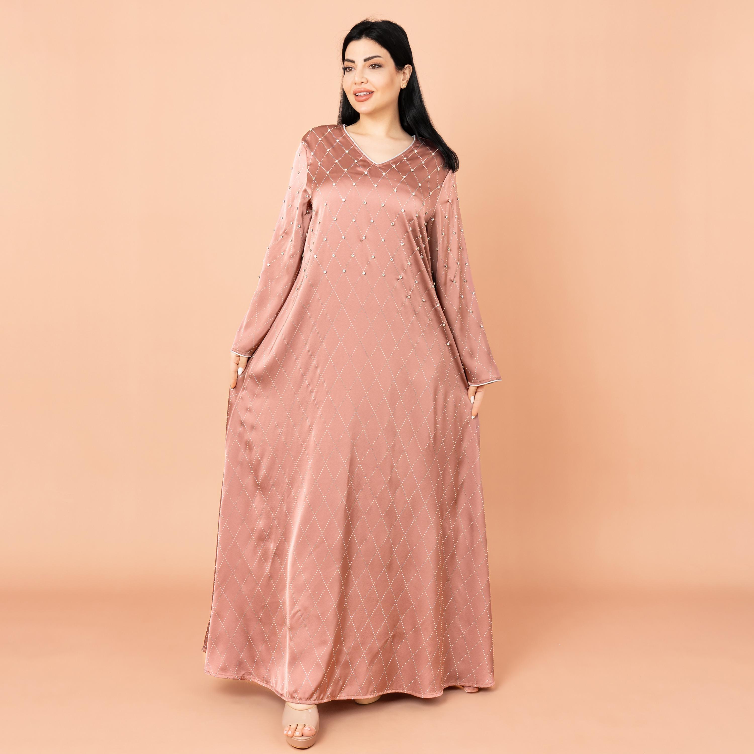 IKKXA Rhinestone and Geometric Evening Women's Jalabiya-women-arabicclothing-jalabiyas-image-12