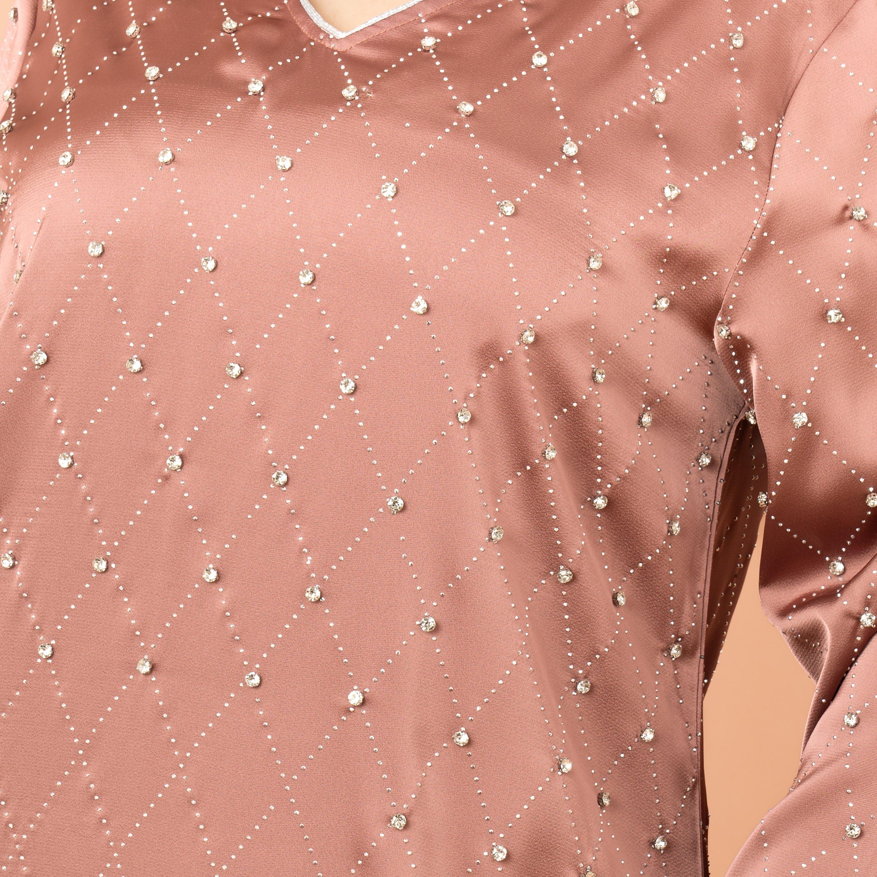 IKKXA Rhinestone and Geometric Evening Women's Jalabiya-women-arabicclothing-jalabiyas-image-13