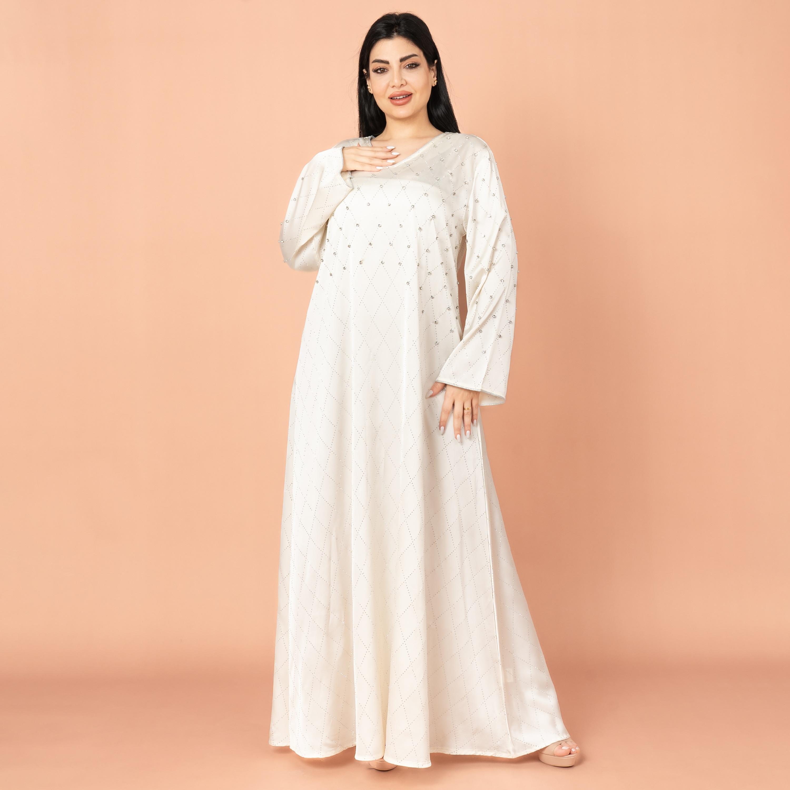 IKKXA Rhinestone and Geometric Evening Women's Jalabiya-women-arabicclothing-jalabiyas-image-10