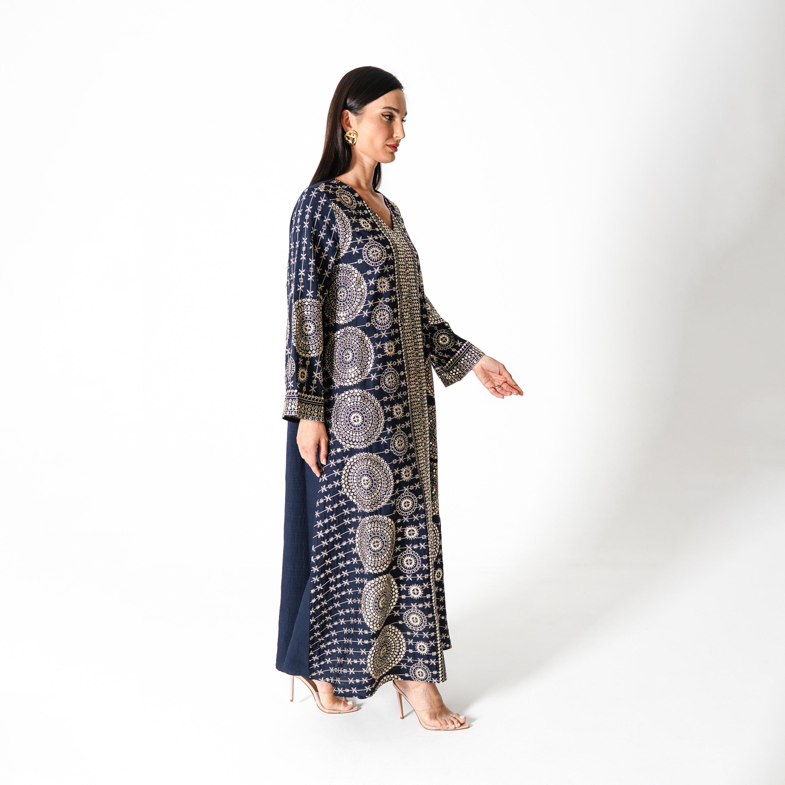 جلابية سهرة نسائية مطرزة ومطرزة بالترتر بأكمام واسعة من إككسا-women-arabicclothing-jalabiyas-image-14