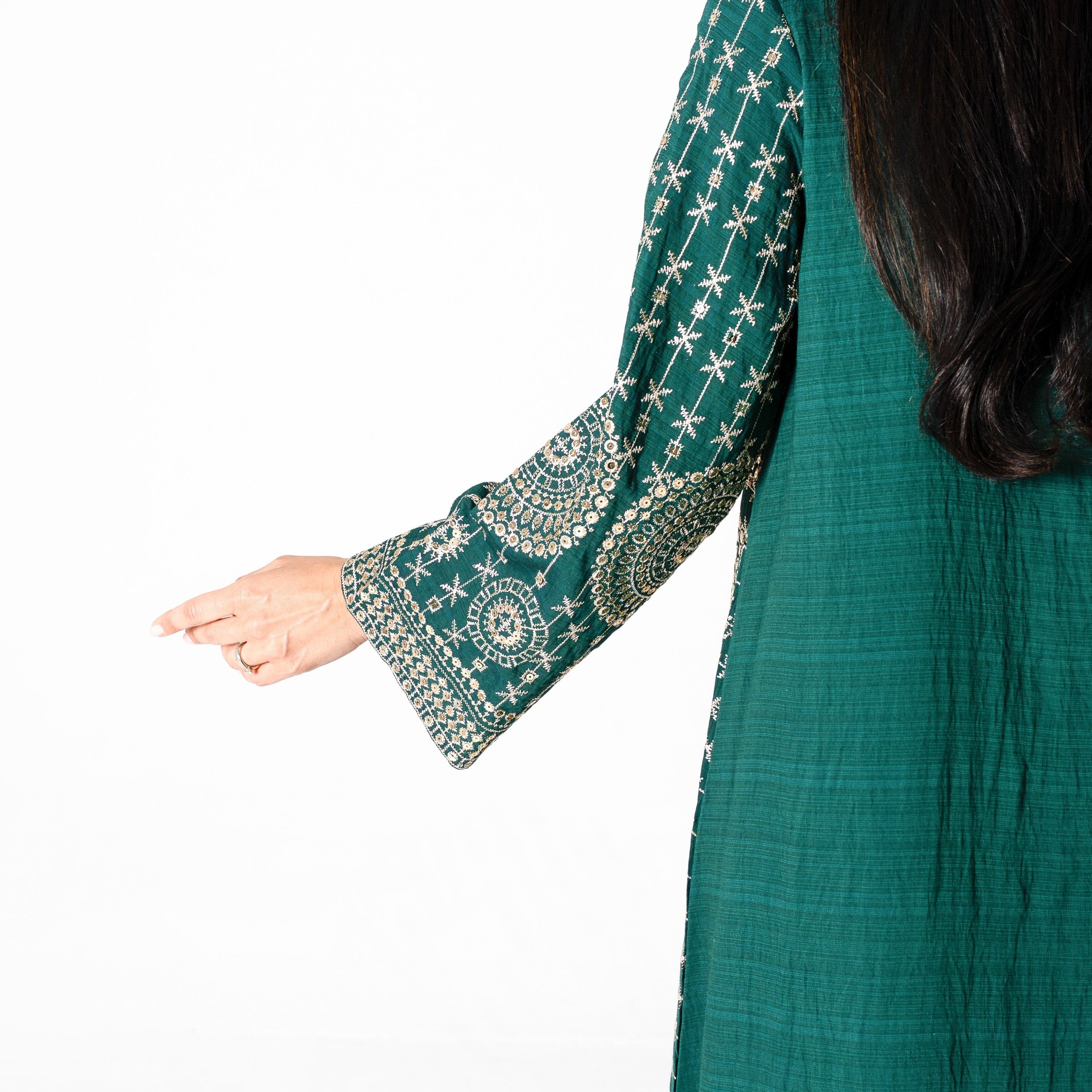 جلابية سهرة نسائية مطرزة ومطرزة بالترتر بأكمام واسعة من إككسا-women-arabicclothing-jalabiyas-image-8