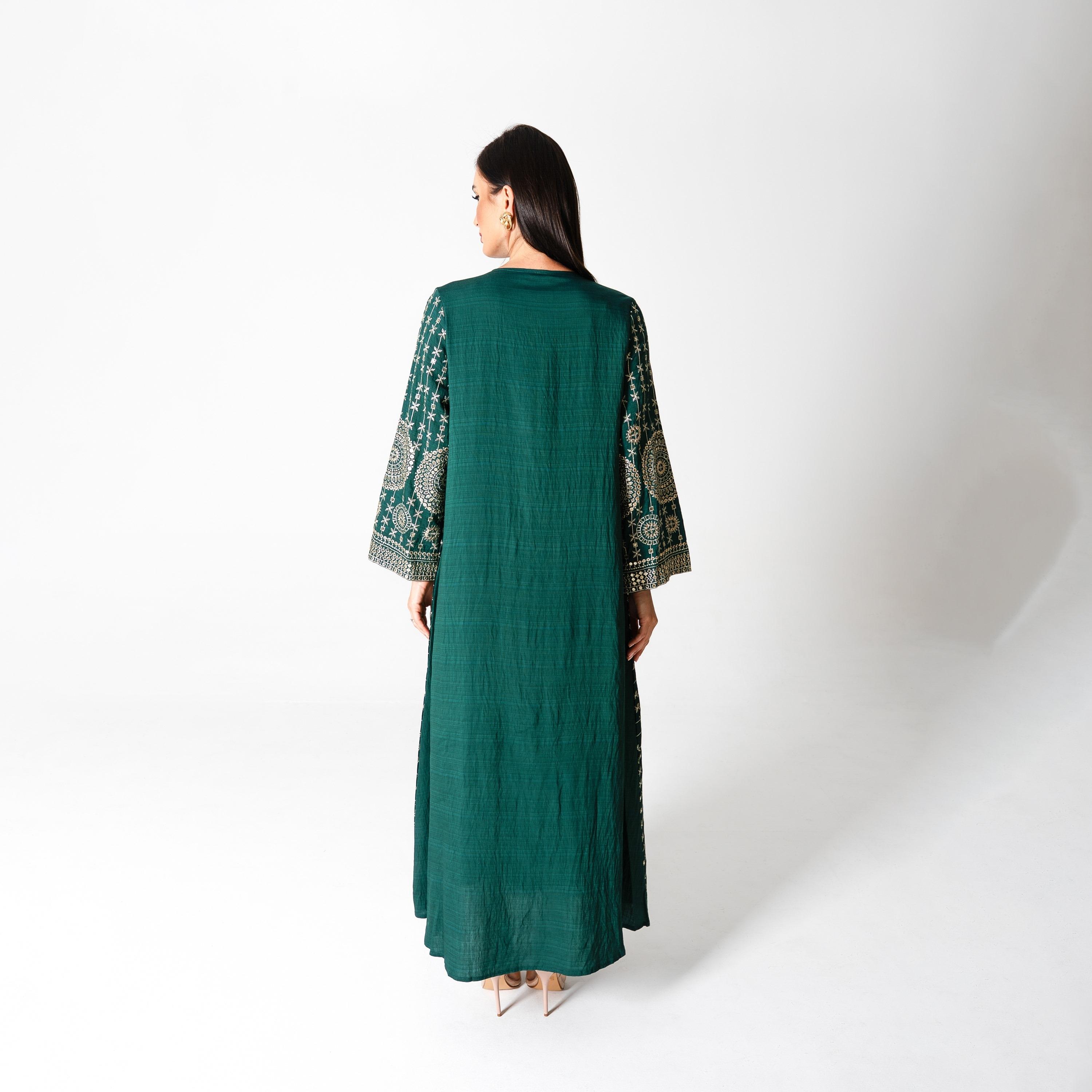 جلابية سهرة نسائية مطرزة ومطرزة بالترتر بأكمام واسعة من إككسا-women-arabicclothing-jalabiyas-image-10