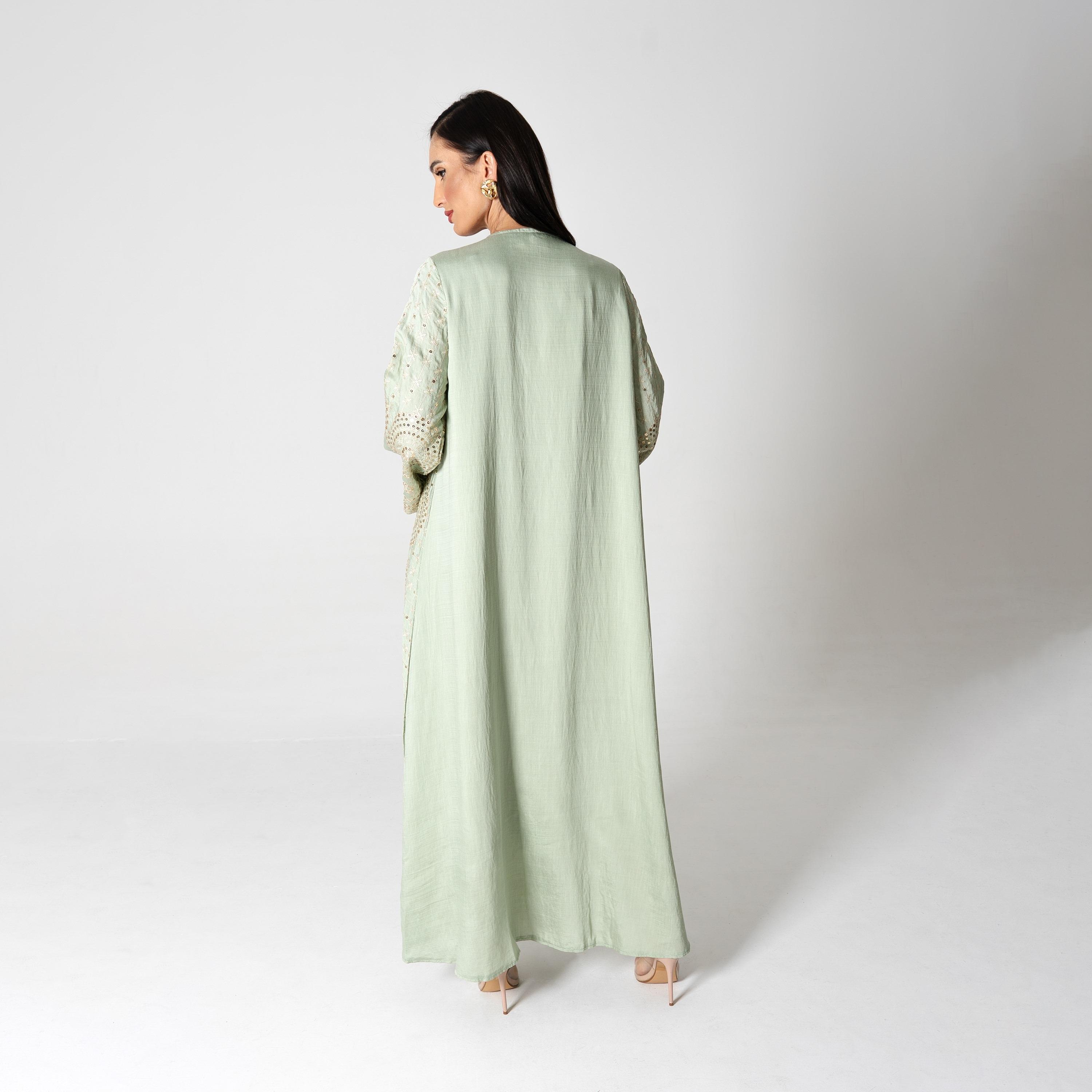 جلابية سهرة نسائية مطرزة ومطرزة بالترتر بأكمام واسعة من إككسا-women-arabicclothing-jalabiyas-image-5