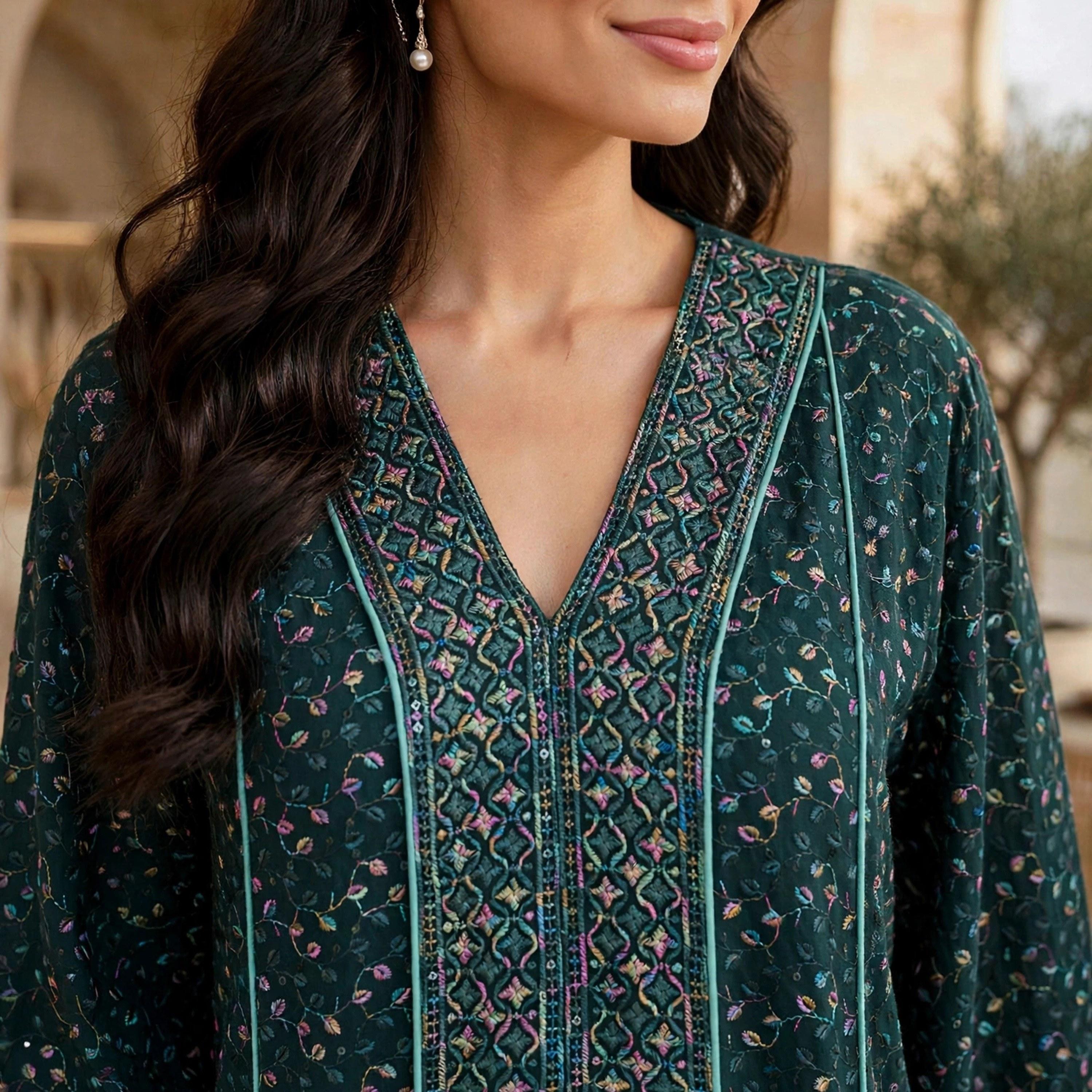 جلابية حريمي مطرزة من إيكسا-women-arabicclothing-jalabiyas-image-2