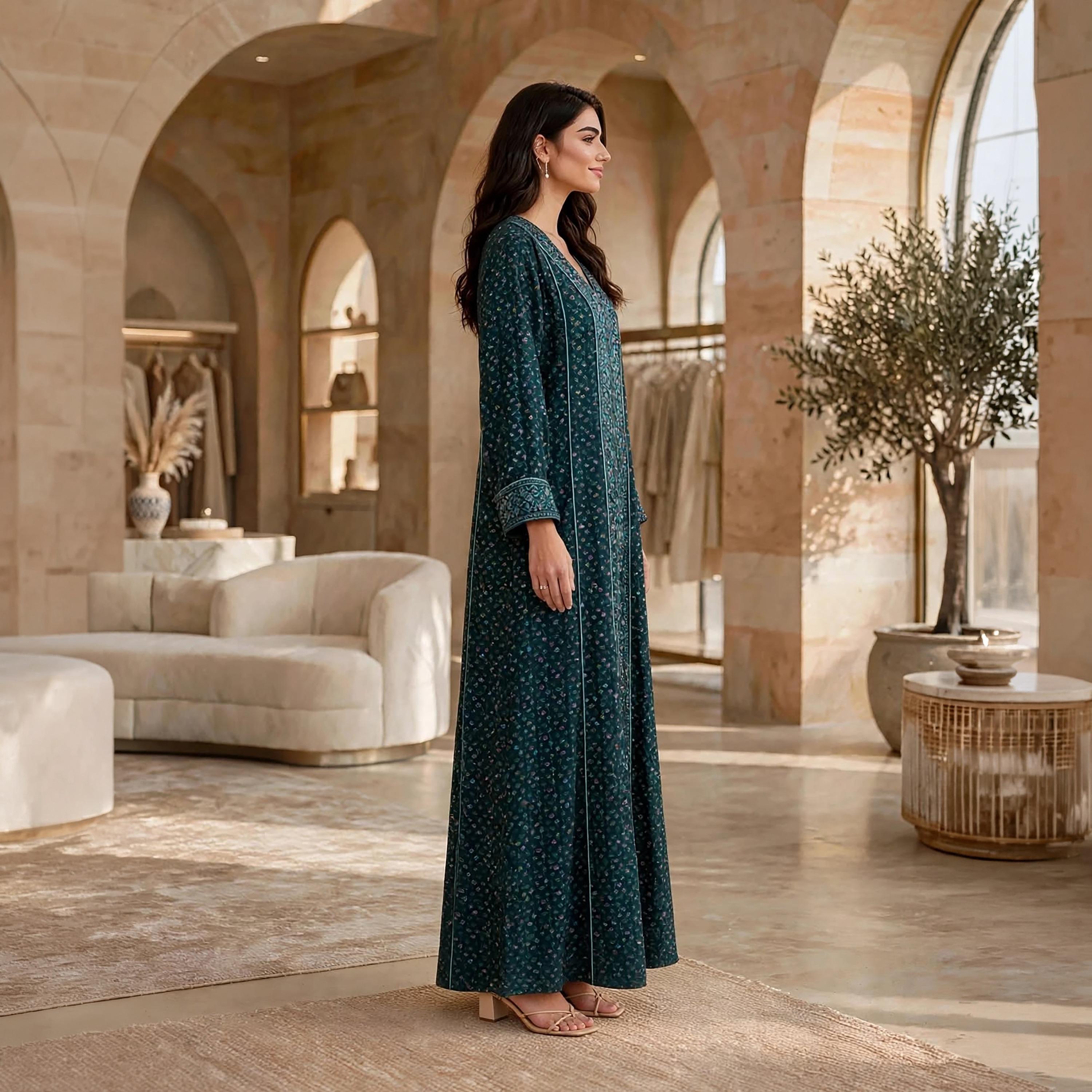 جلابية حريمي مطرزة من إيكسا-women-arabicclothing-jalabiyas-image-3