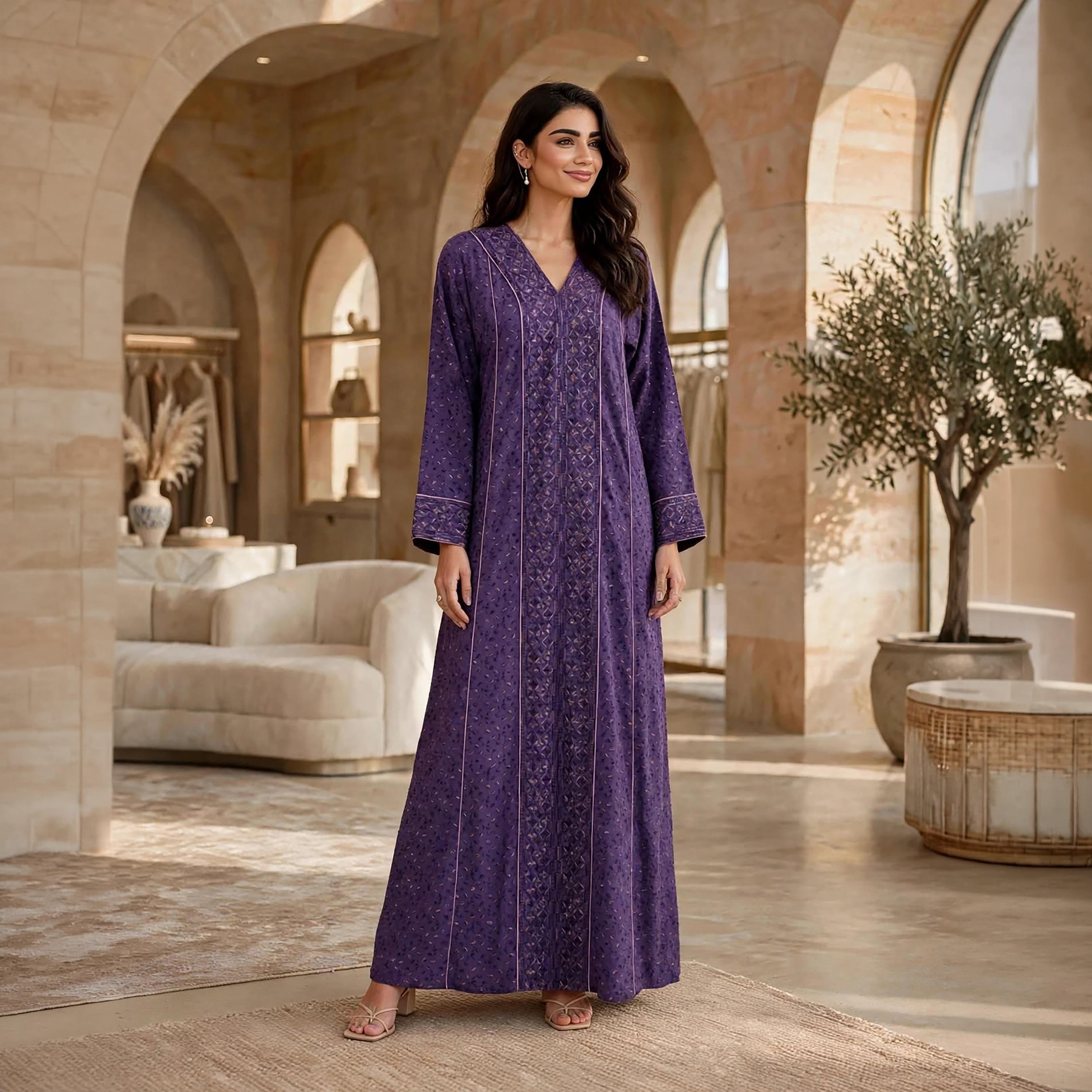جلابية حريمي مطرزة من إيكسا-women-arabicclothing-jalabiyas-image-11