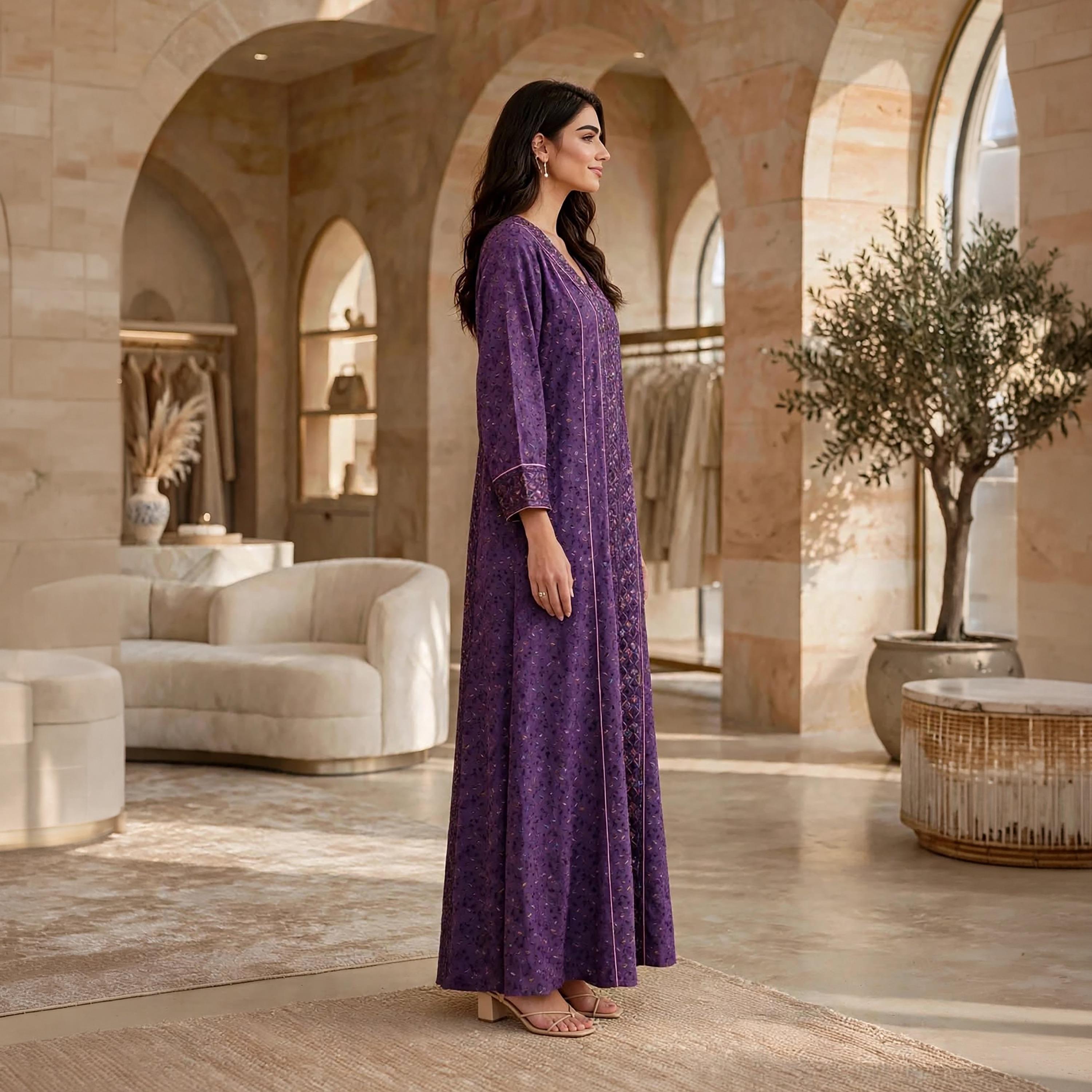 جلابية حريمي مطرزة من إيكسا-women-arabicclothing-jalabiyas-image-13