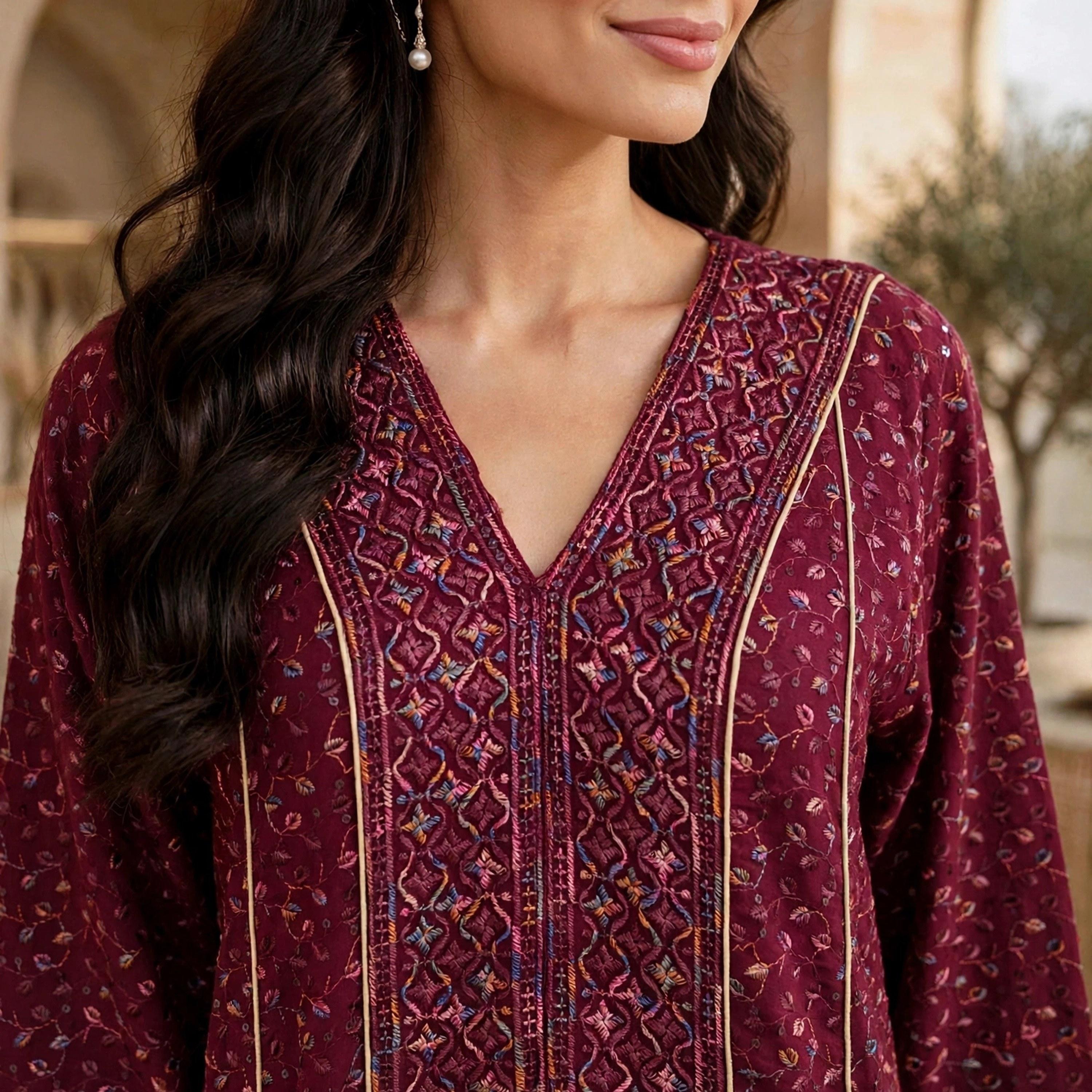 IKKXA Embroidered Women's Jalabiya-women-arabicclothing-jalabiyas-image-2
