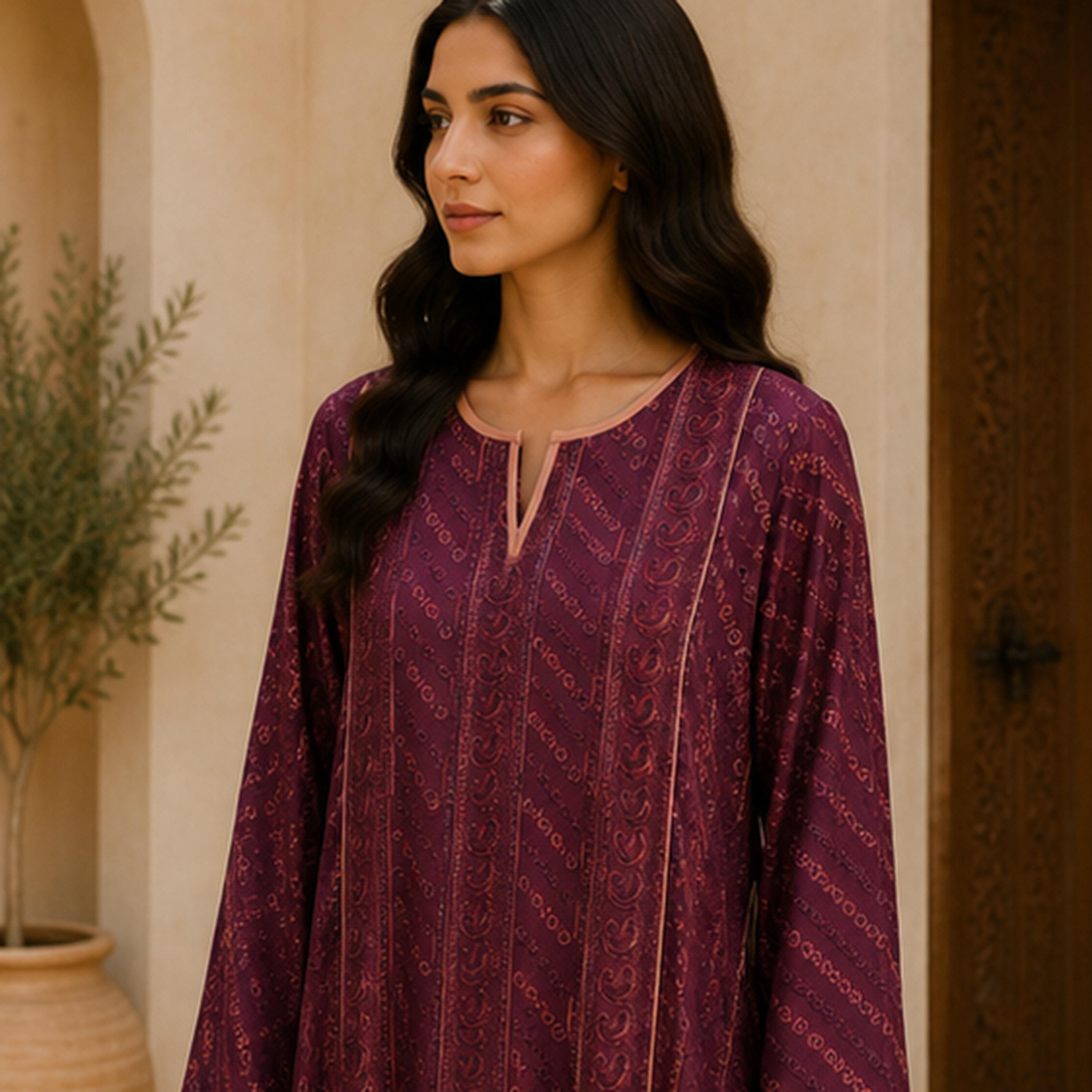 IKKXA Geometric Paisley Embroidered Women's Jalabiya-women-arabicclothing-jalabiyas-image-7