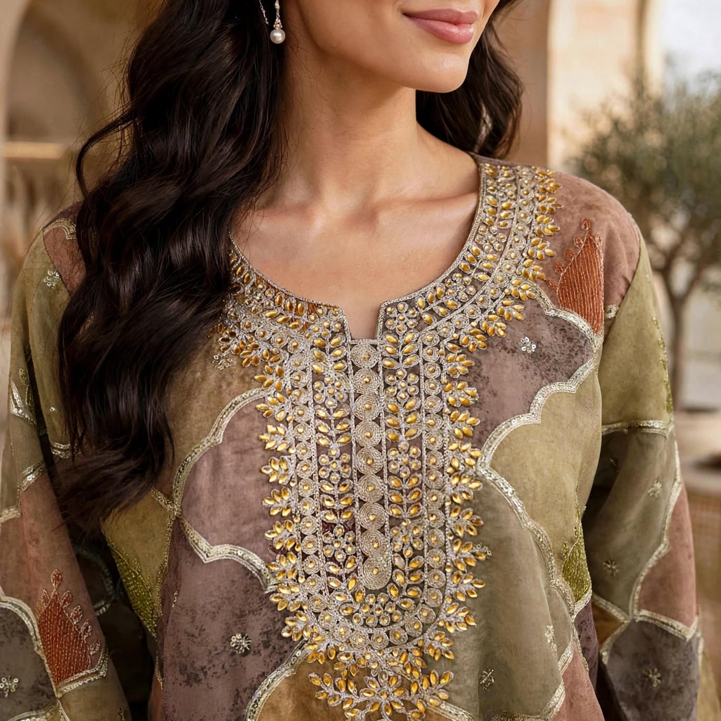 IKKXA Geometric Print Women's Jalabiya-women-arabicclothing-jalabiyas-image-7
