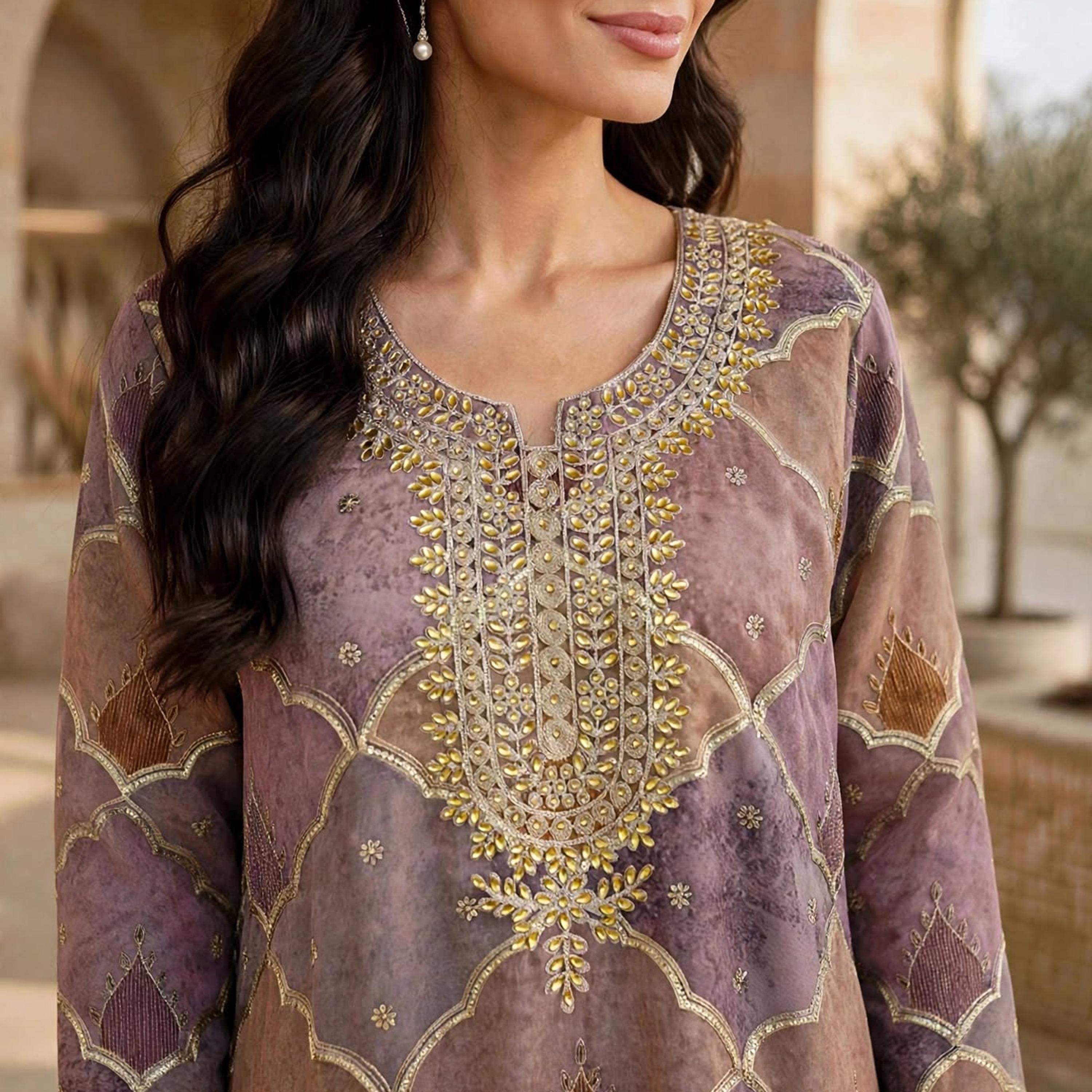 IKKXA Geometric Print Women's Jalabiya-women-arabicclothing-jalabiyas-image-2