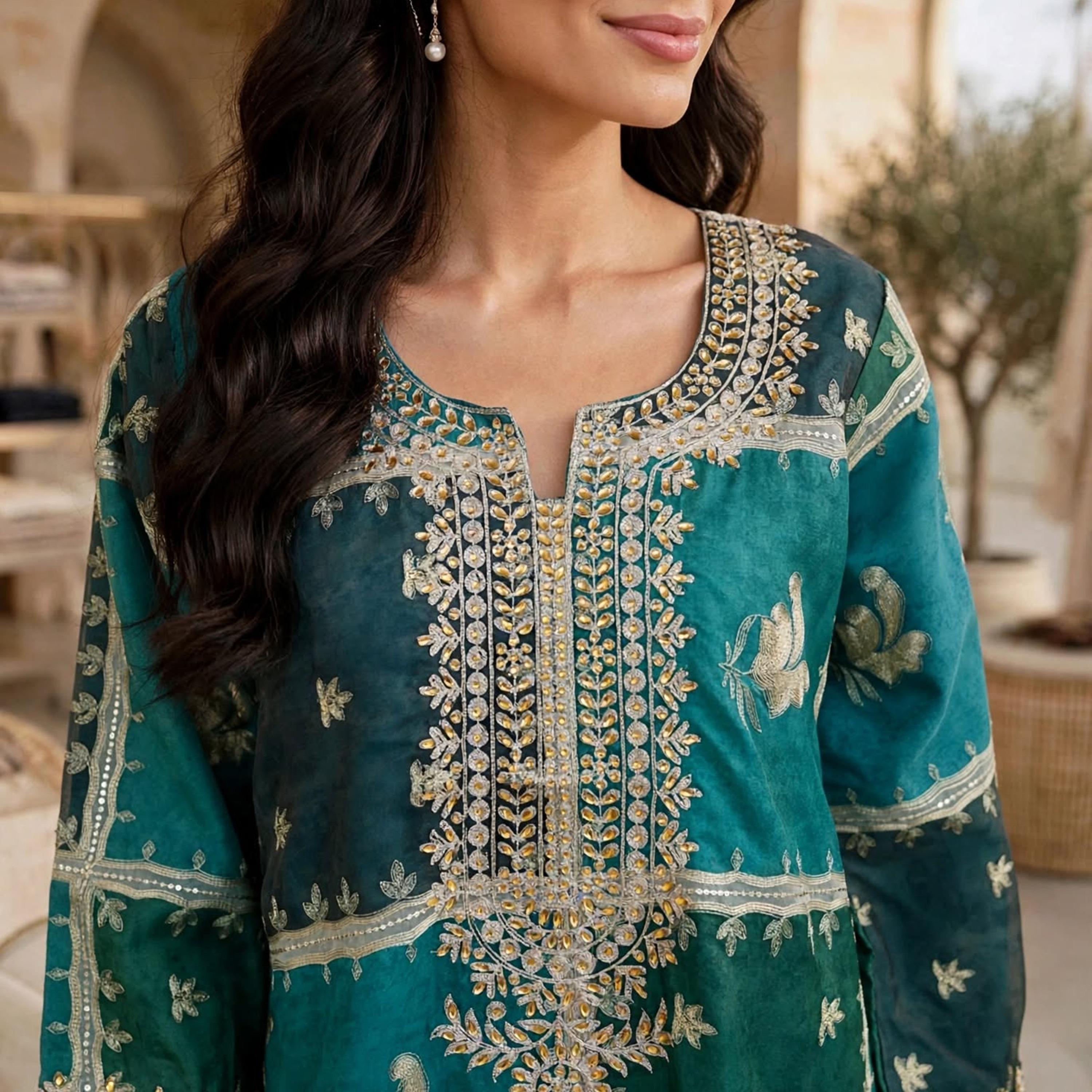 IKKXA Color-Blocked Wide Sleeves Women's Jalabiya-women-arabicclothing-jalabiyas-image-7