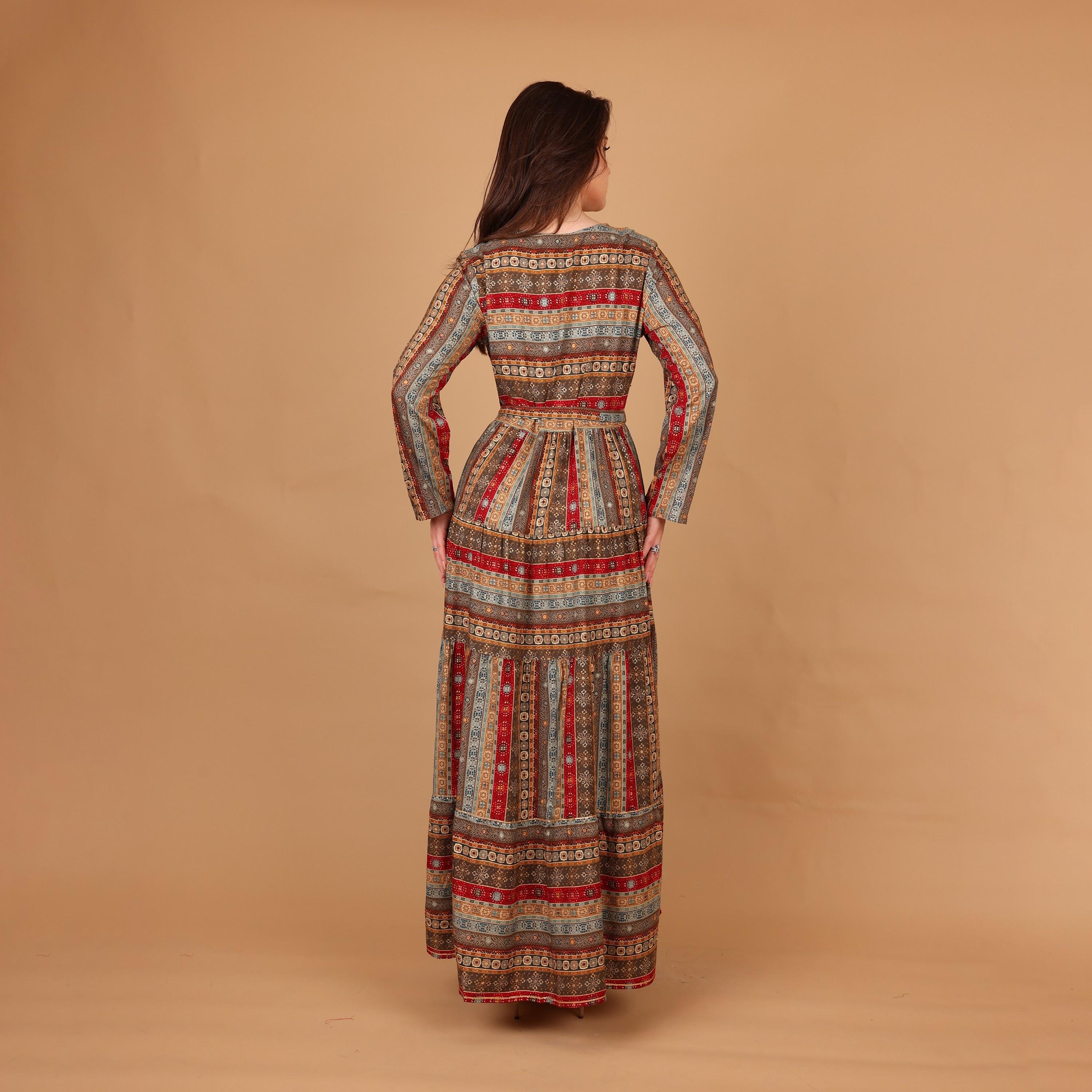 IKKXA Ethnic Print Women's Fit and Flared Jalabiya-women-arabicclothing-jalabiyas-image-5