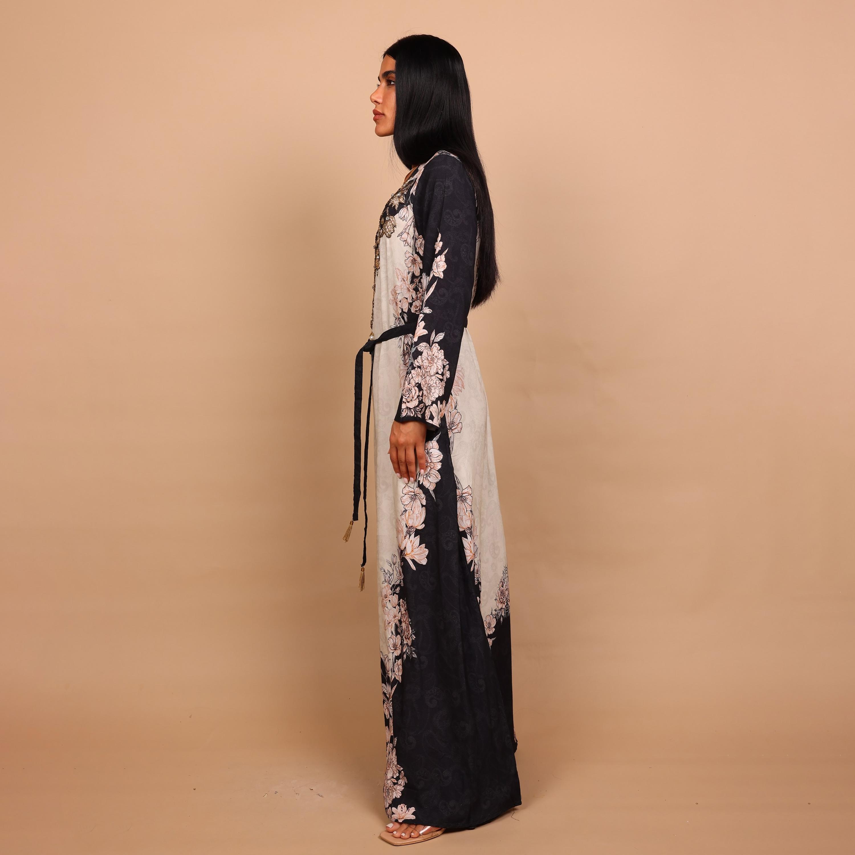 جلابية نسائية بنقشة بيزلي وزهور من إيككسا-women-arabicclothing-jalabiyas-image-4