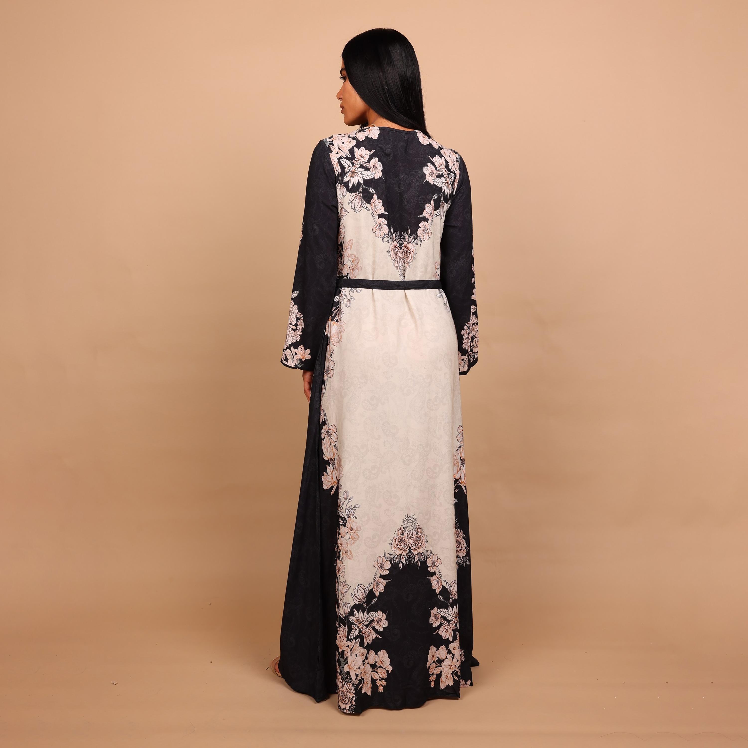 جلابية نسائية بنقشة بيزلي وزهور من إيككسا-women-arabicclothing-jalabiyas-image-5