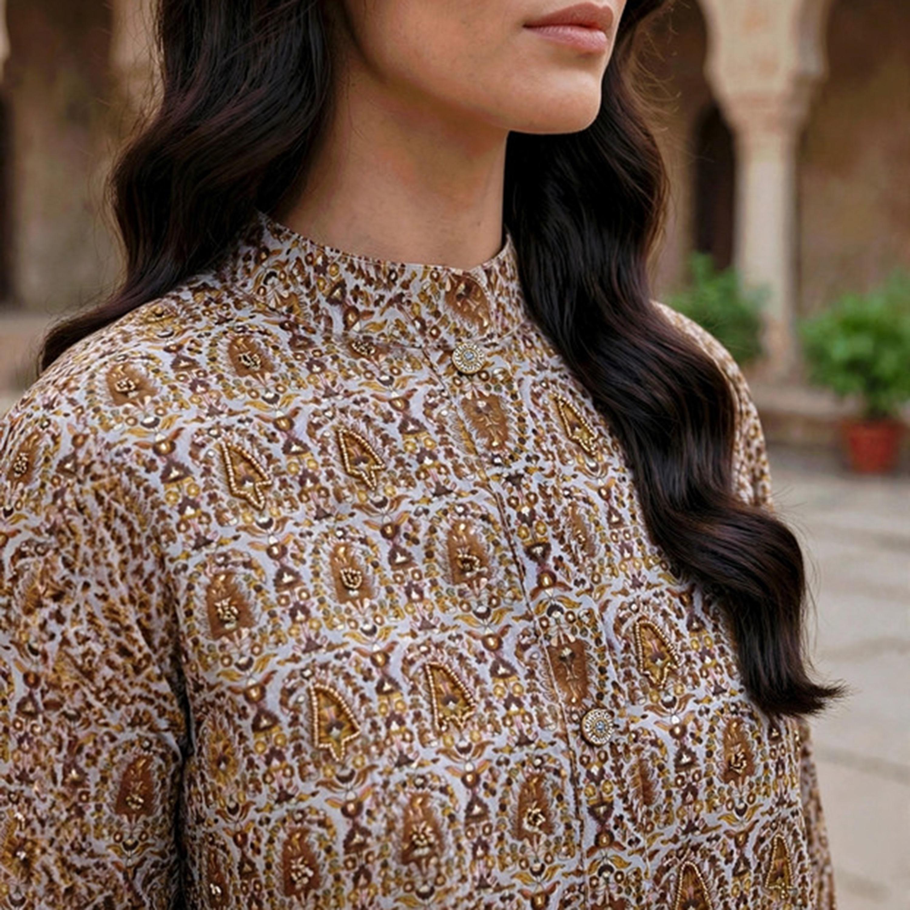 IKKXA All-Over Paisley Print Women's Belted Jalabiya-women-arabicclothing-jalabiyas-image-7