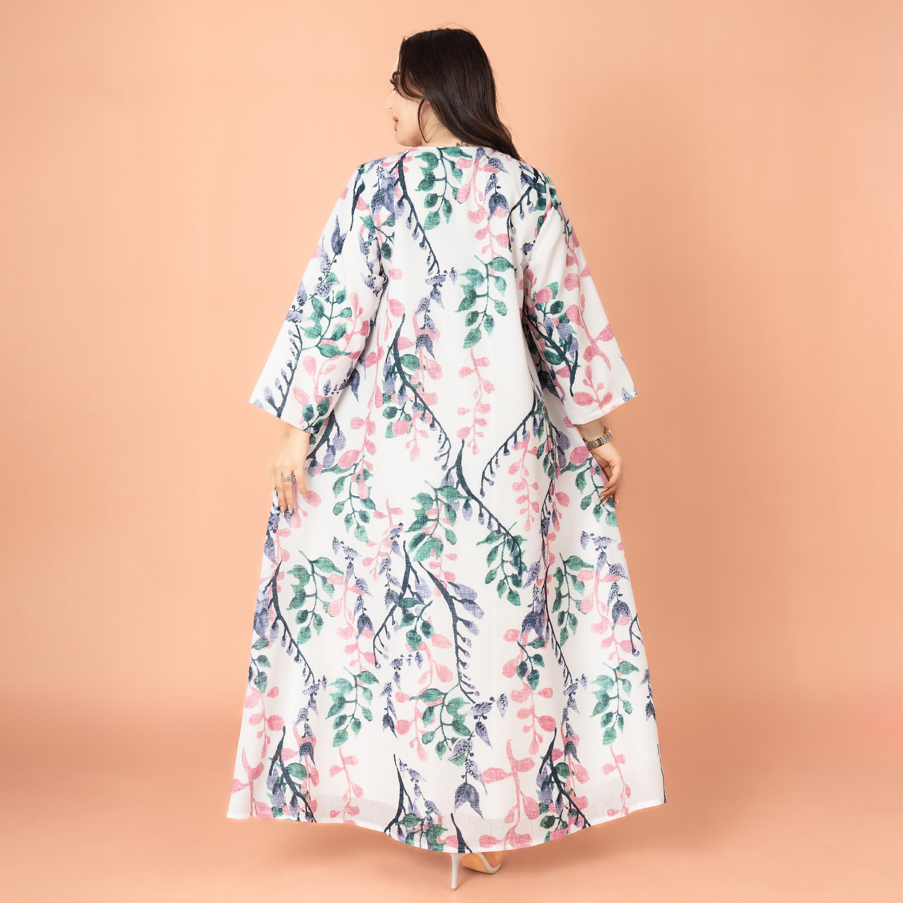 IKKXA Sequins with Applique Wide Cut Embroidery Evening Women's Jalabiya-women-arabicclothing-jalabiyas-image-4