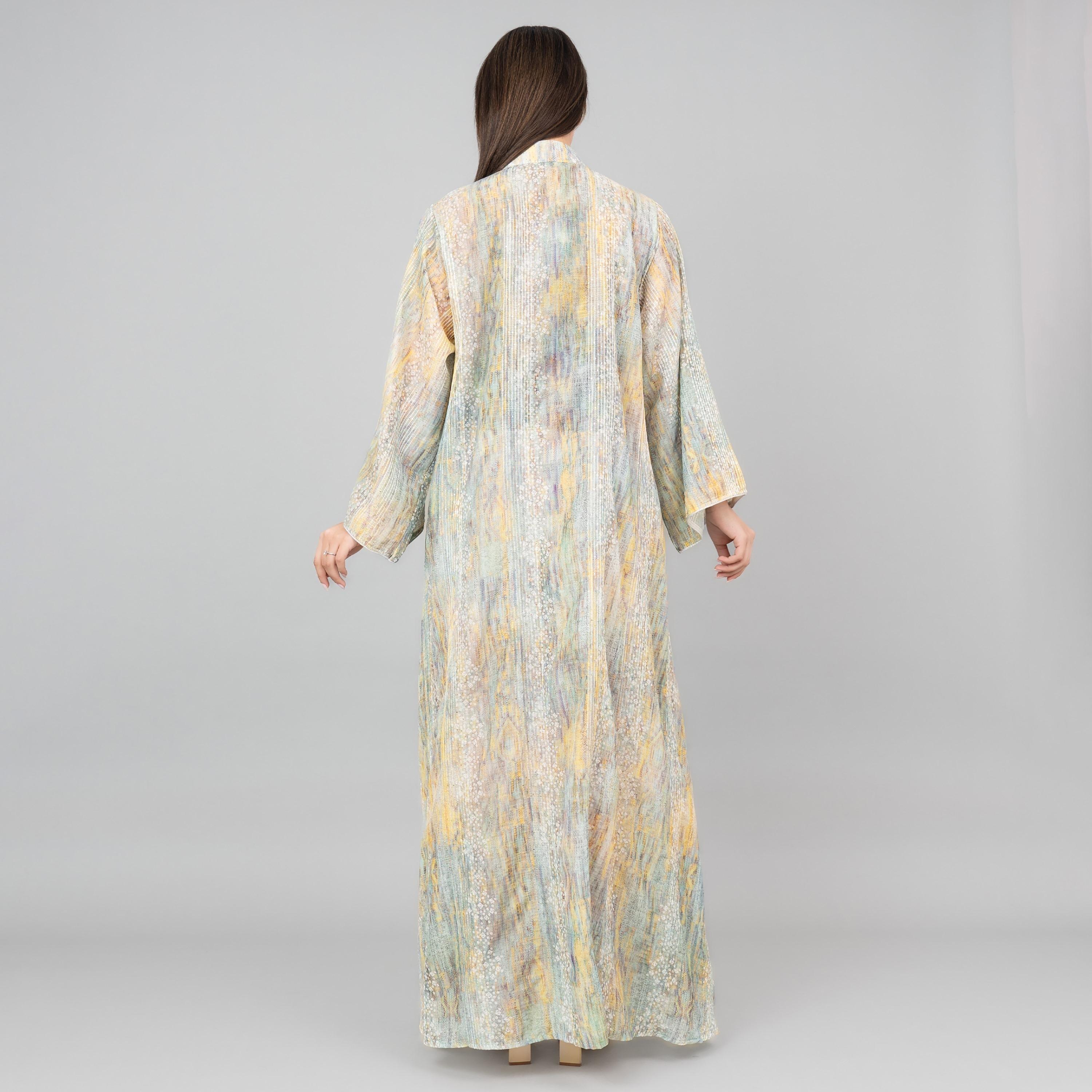 IKKXA Flared Sleeves Petal Grace Embroidered Women's Jalabiya-women-arabicclothing-jalabiyas-image-4
