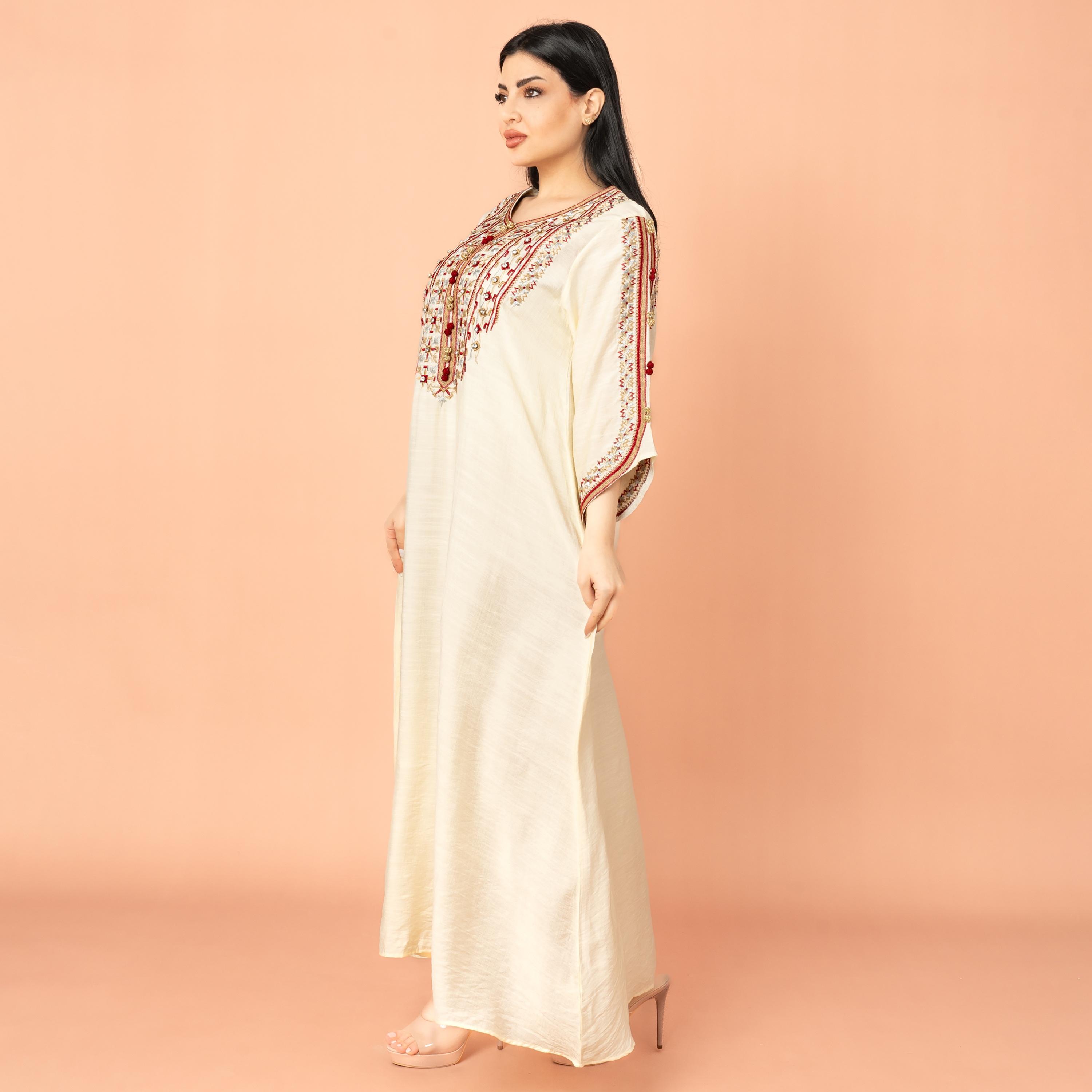 IKKXA Classic Rhinestone and Embroidered Evening Women's Jalabiya-women-arabicclothing-jalabiyas-image-3