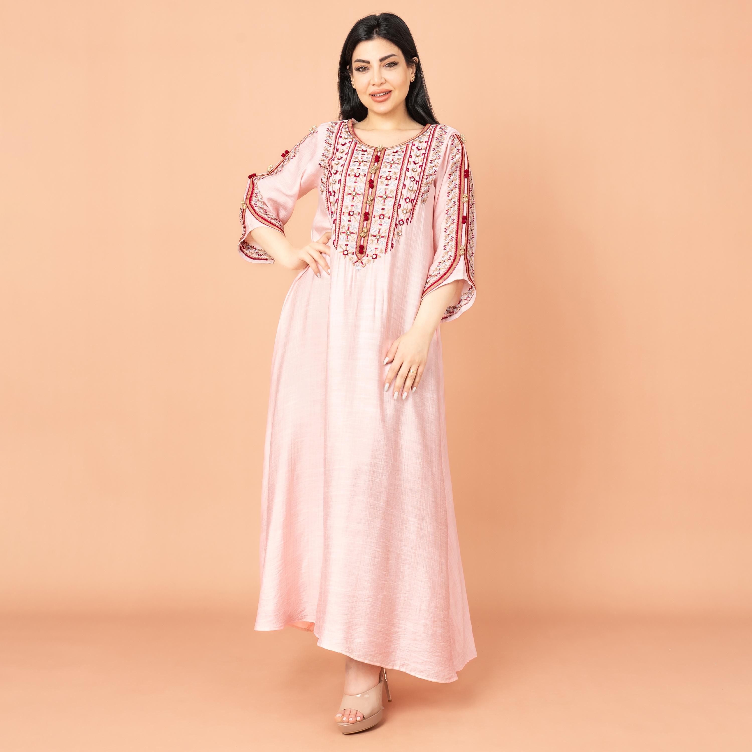 IKKXA جلابية نسائية كلاسيكية مطرزة بأحجار الراين-women-arabicclothing-jalabiyas-image-6