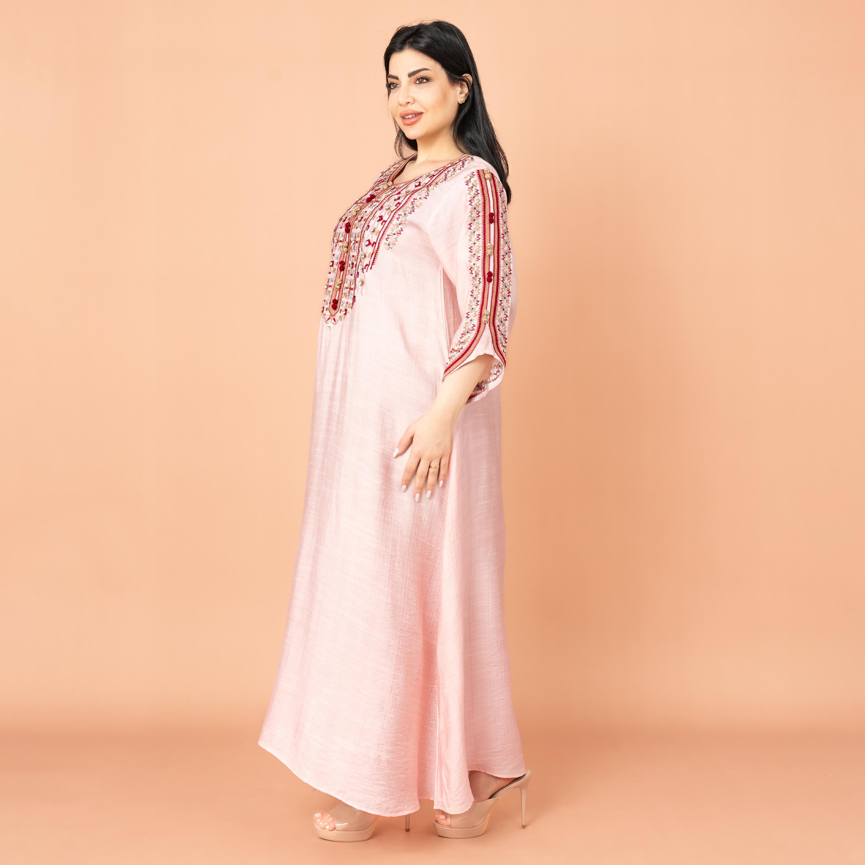 IKKXA جلابية نسائية كلاسيكية مطرزة بأحجار الراين-women-arabicclothing-jalabiyas-image-8
