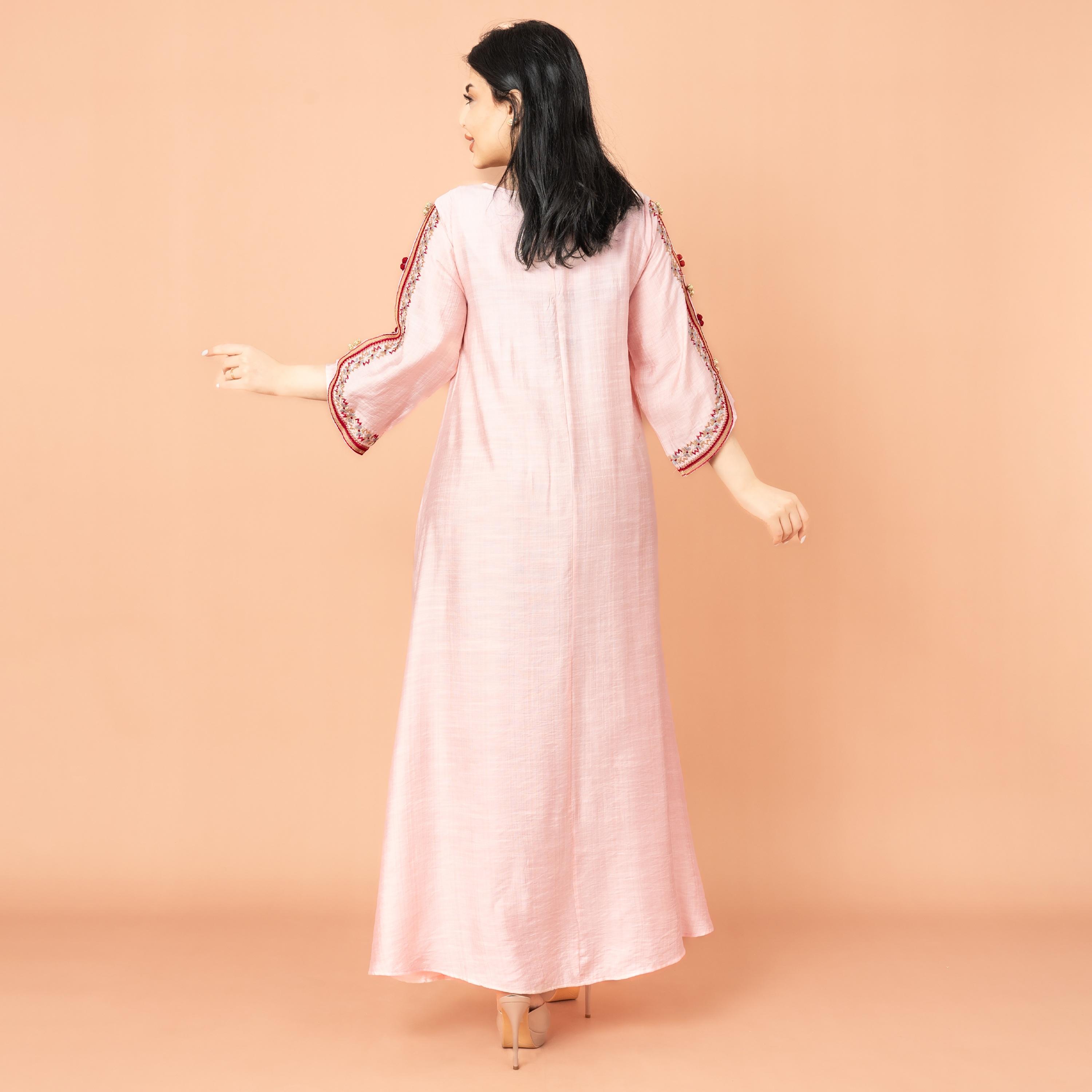 IKKXA جلابية نسائية كلاسيكية مطرزة بأحجار الراين-women-arabicclothing-jalabiyas-image-9