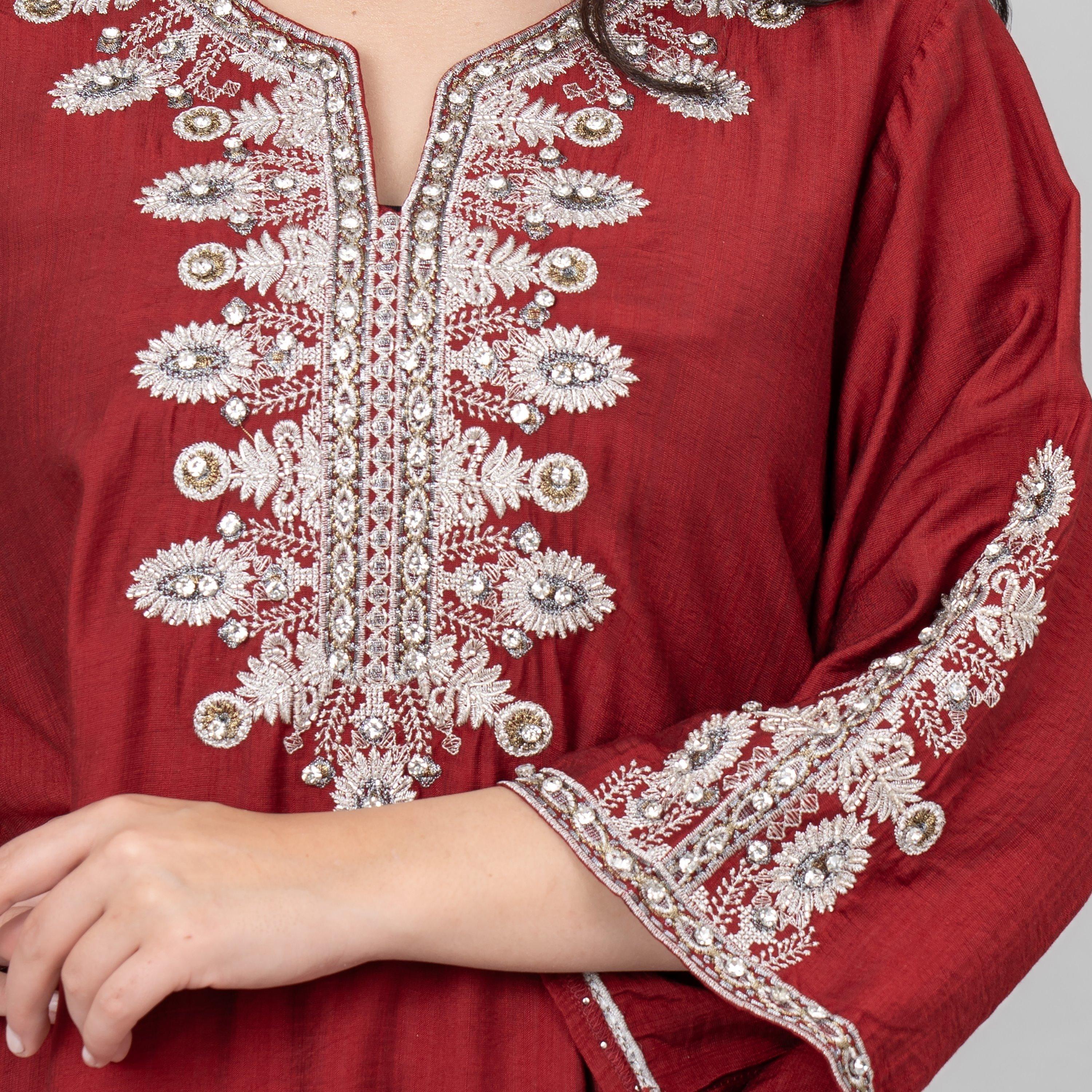 جلابية نسائية مطرزة ومزينة بالخرز من إككسا-women-arabicclothing-jalabiyas-image-6