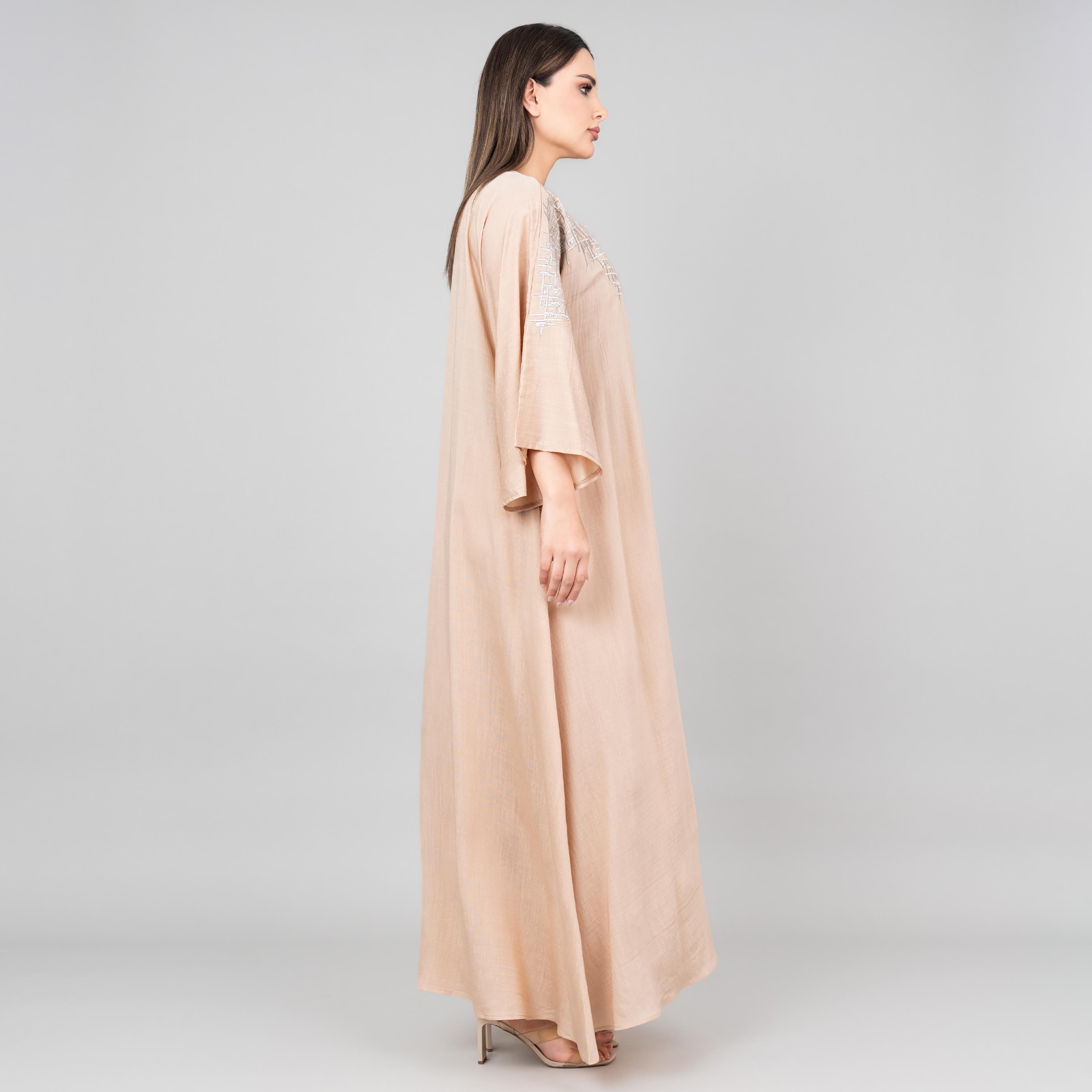 IKKXA Flared Sleeves Embroidered Women's Modern Jalabiya-women-arabicclothing-jalabiyas-image-11