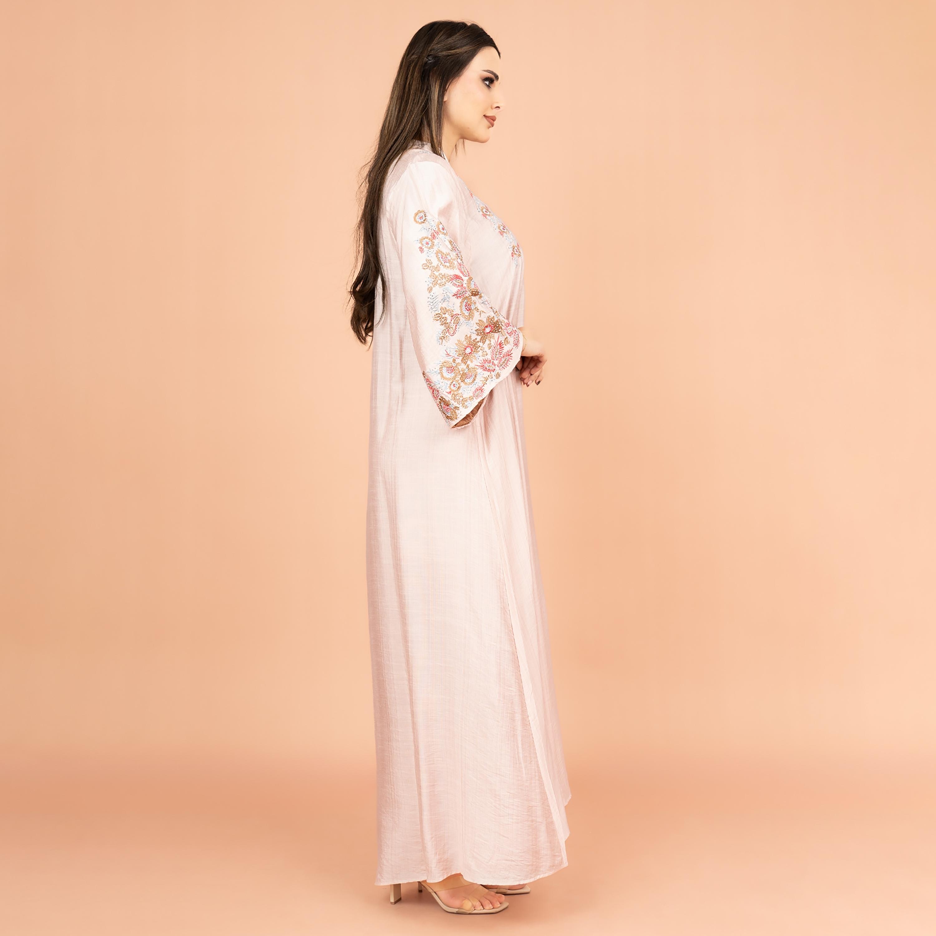 جلابية نسائية مطرزة بالكريستال بأكمام واسعة من إككسا-women-arabicclothing-jalabiyas-image-11