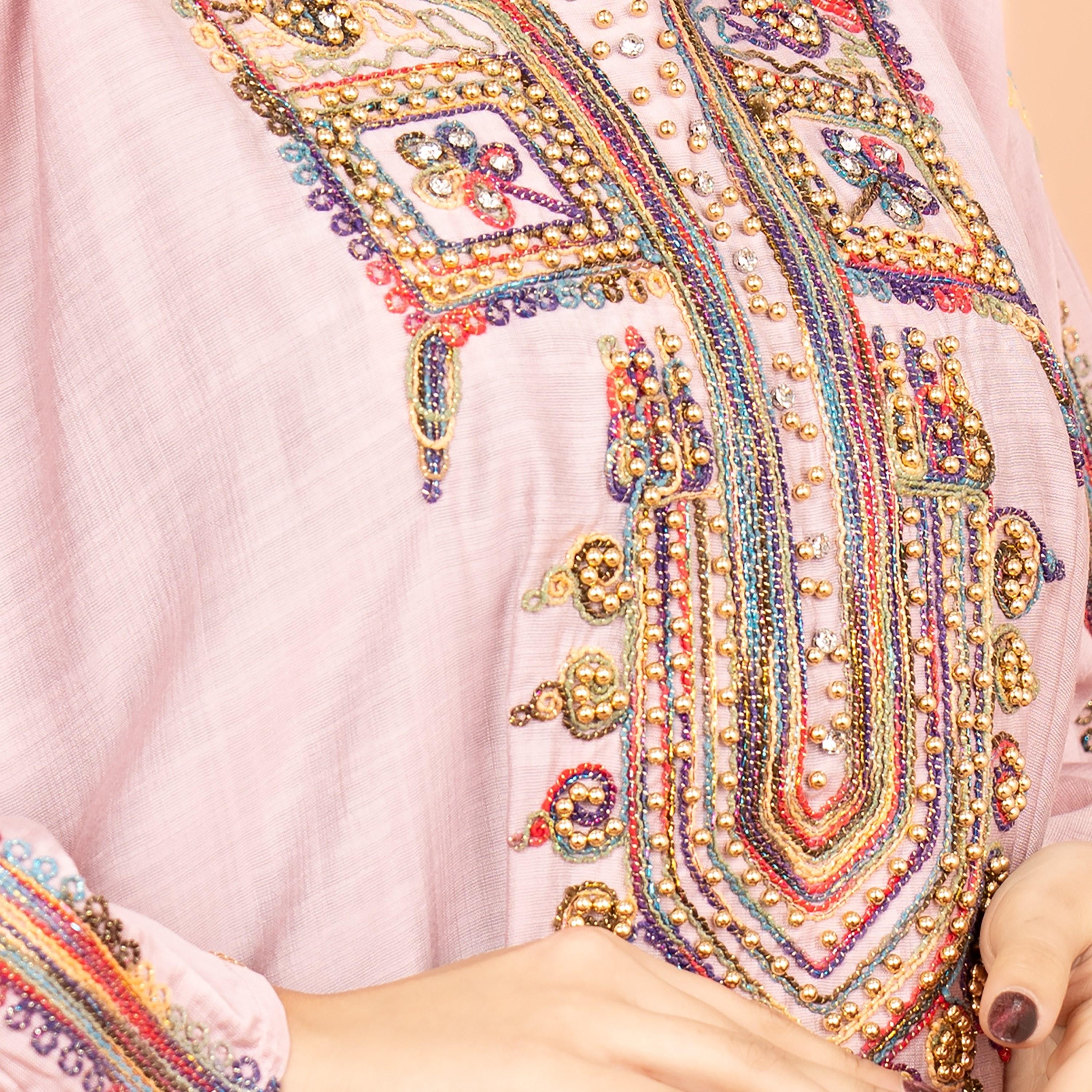 جلابية نسائية مطرزة بشكل معقد من إككسا-women-arabicclothing-jalabiyas-image-2