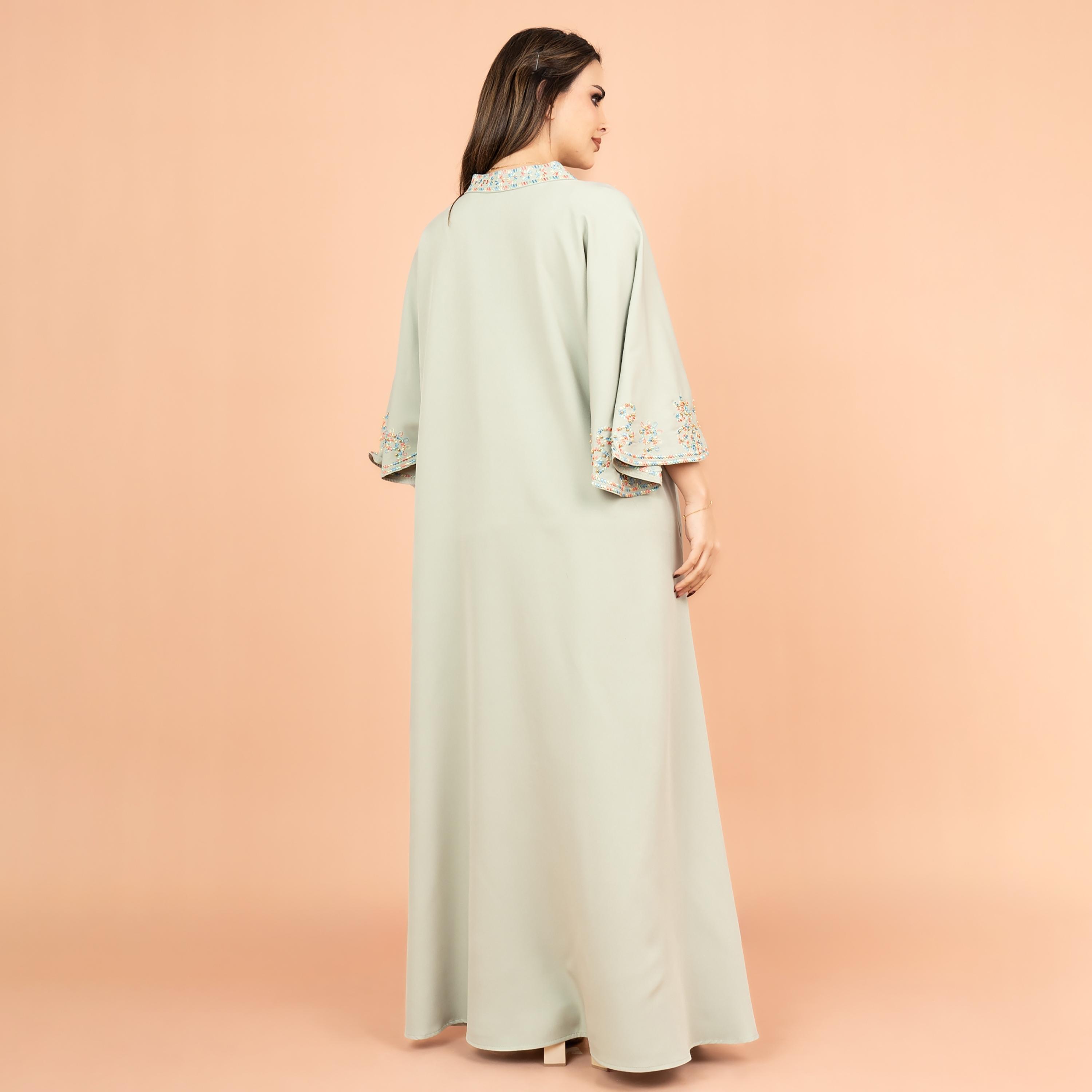 جلابية نسائية مطرزة بشكل معقد بأكمام واسعة من إككسا-women-arabicclothing-jalabiyas-image-4