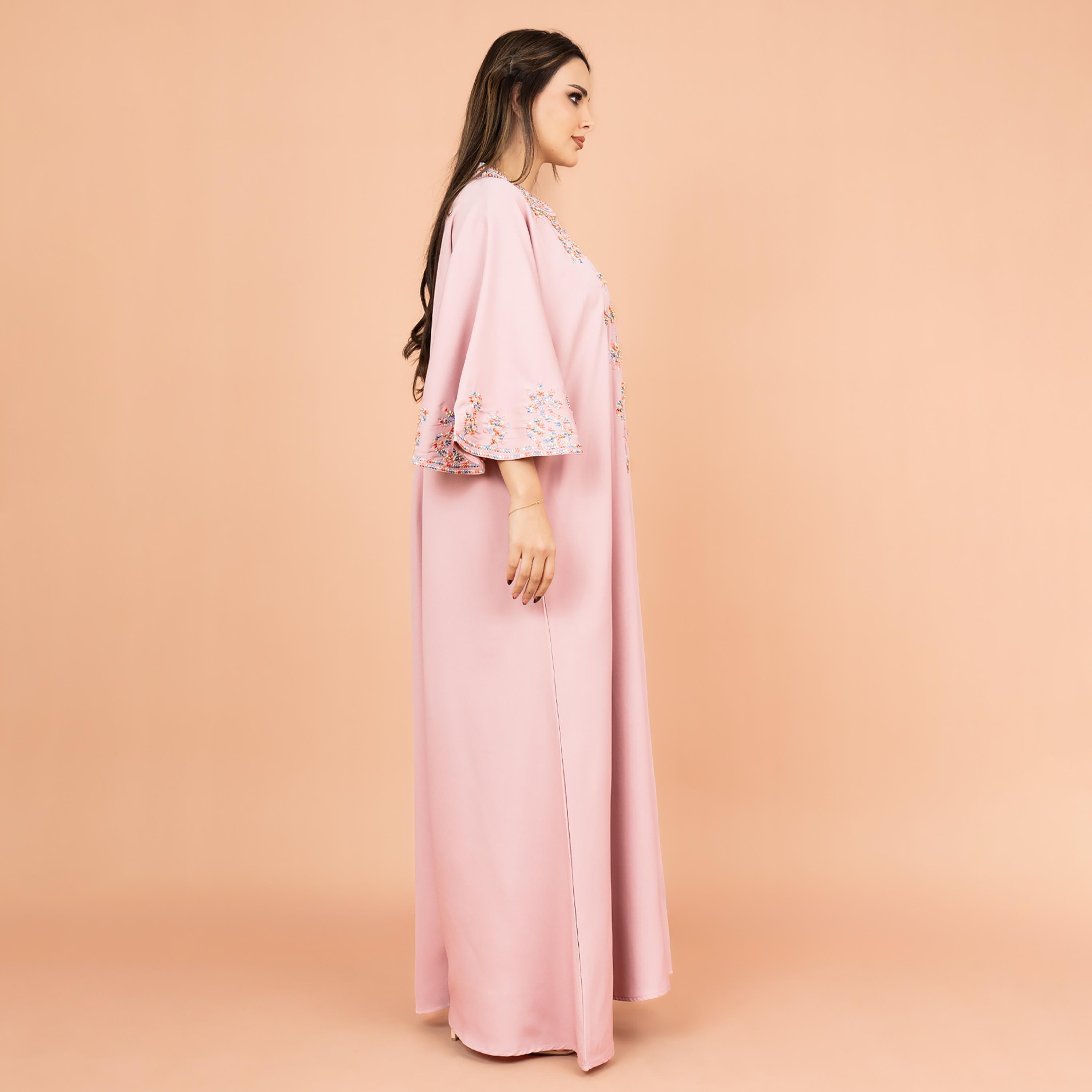 IKKXA Flared Sleeves Intricate Embroidered Women's Jalabiya-women-arabicclothing-jalabiyas-image-3