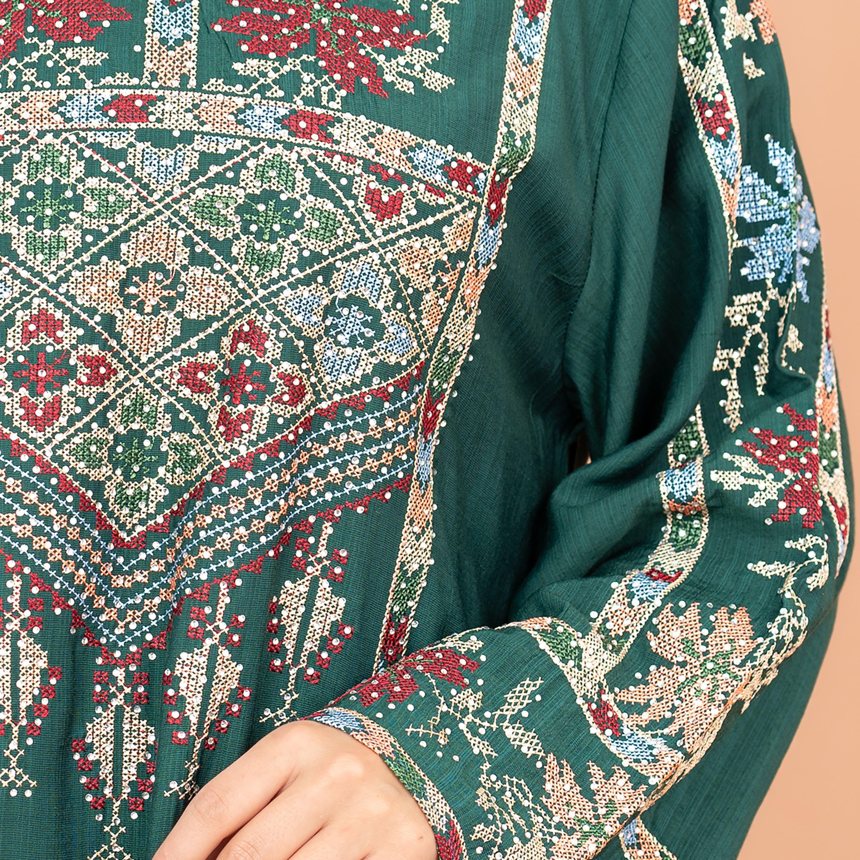 IKKXA Exquisite Embroidered Women's Jalabiya-women-arabicclothing-jalabiyas-image-2