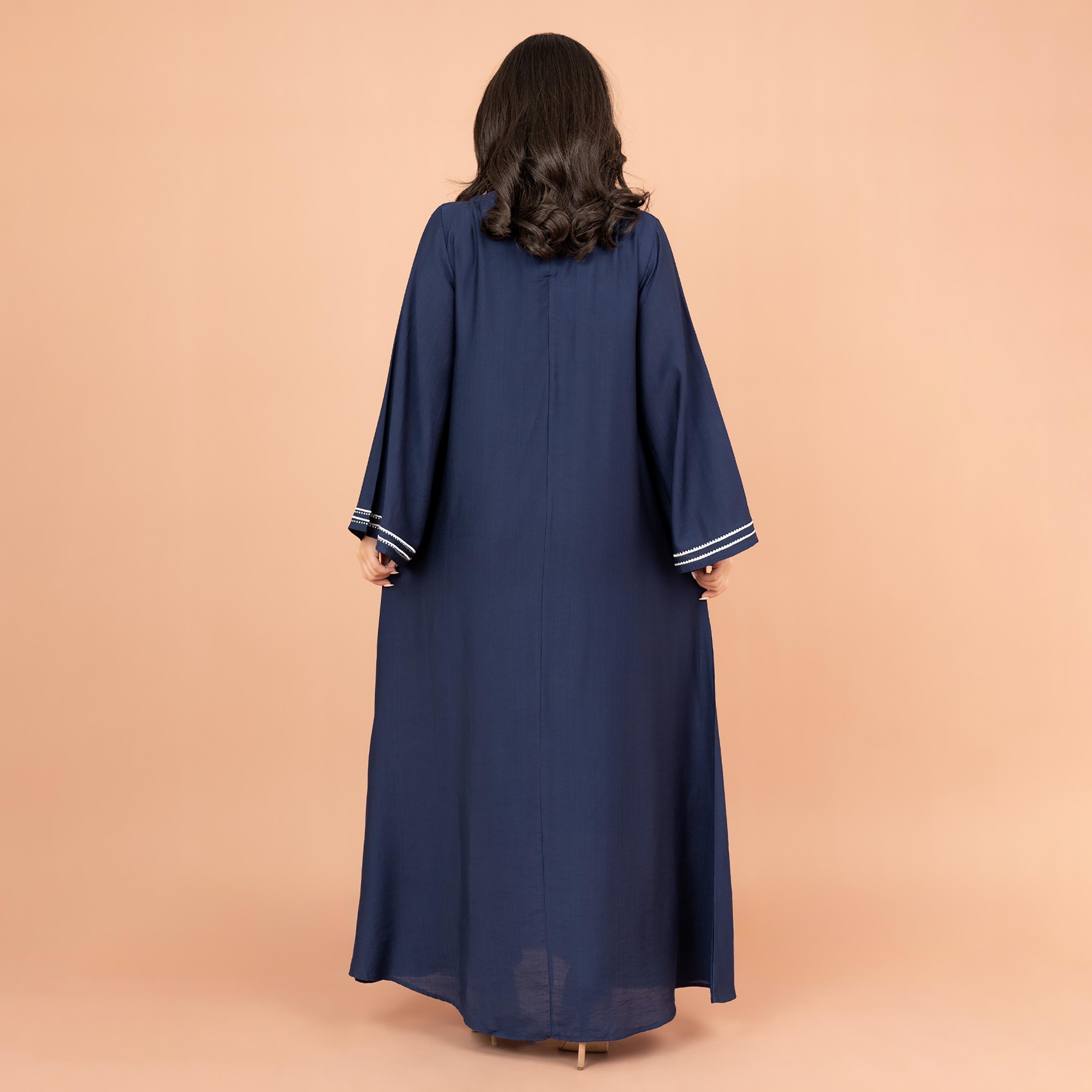 جلابية نسائية مطرزة ومزينة بياقة ماندرين من إككسا-women-arabicclothing-jalabiyas-image-12