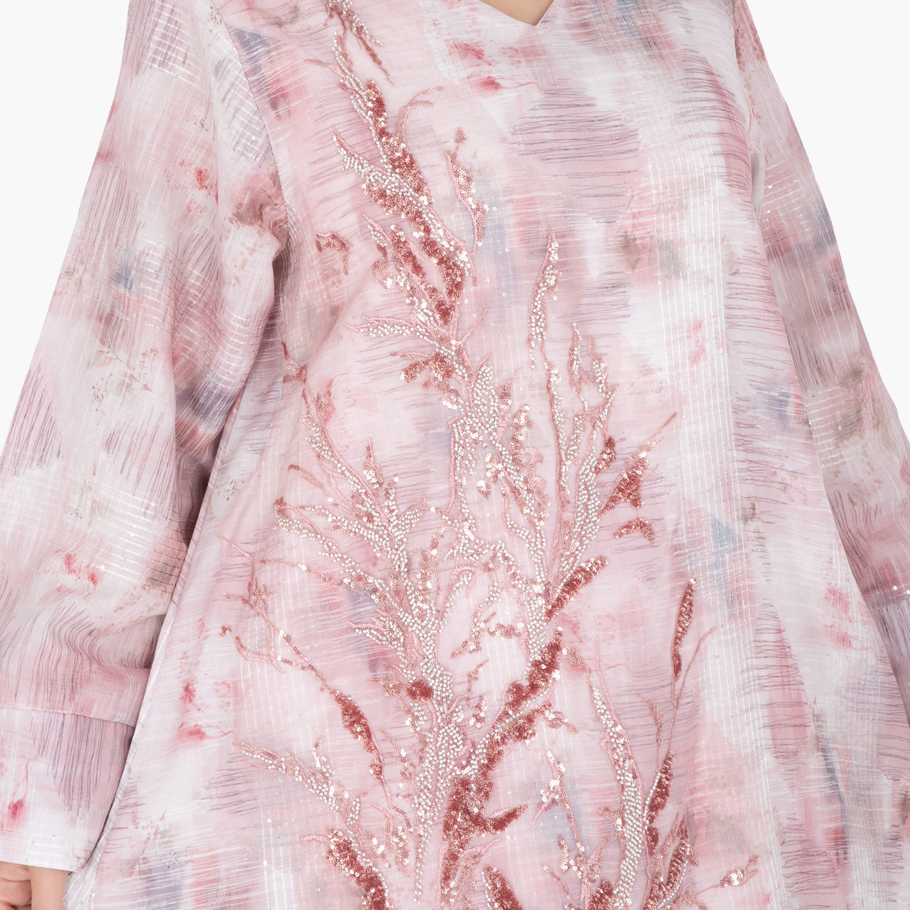 IKKXA Beaded & Tie-Dye Wide Sleeves Women's Evening Jalabiya-women-arabicclothing-jalabiyas-image-7