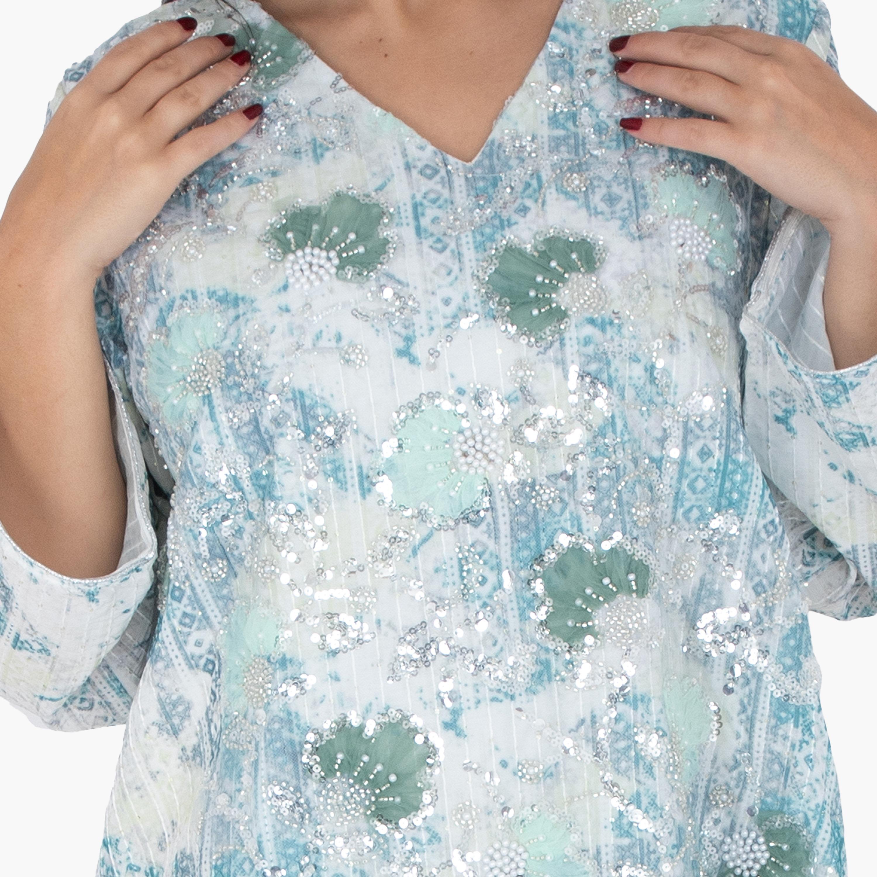IKKXA Sequined & Beaded Women's Evening Jalabiya-women-arabicclothing-jalabiyas-image-2