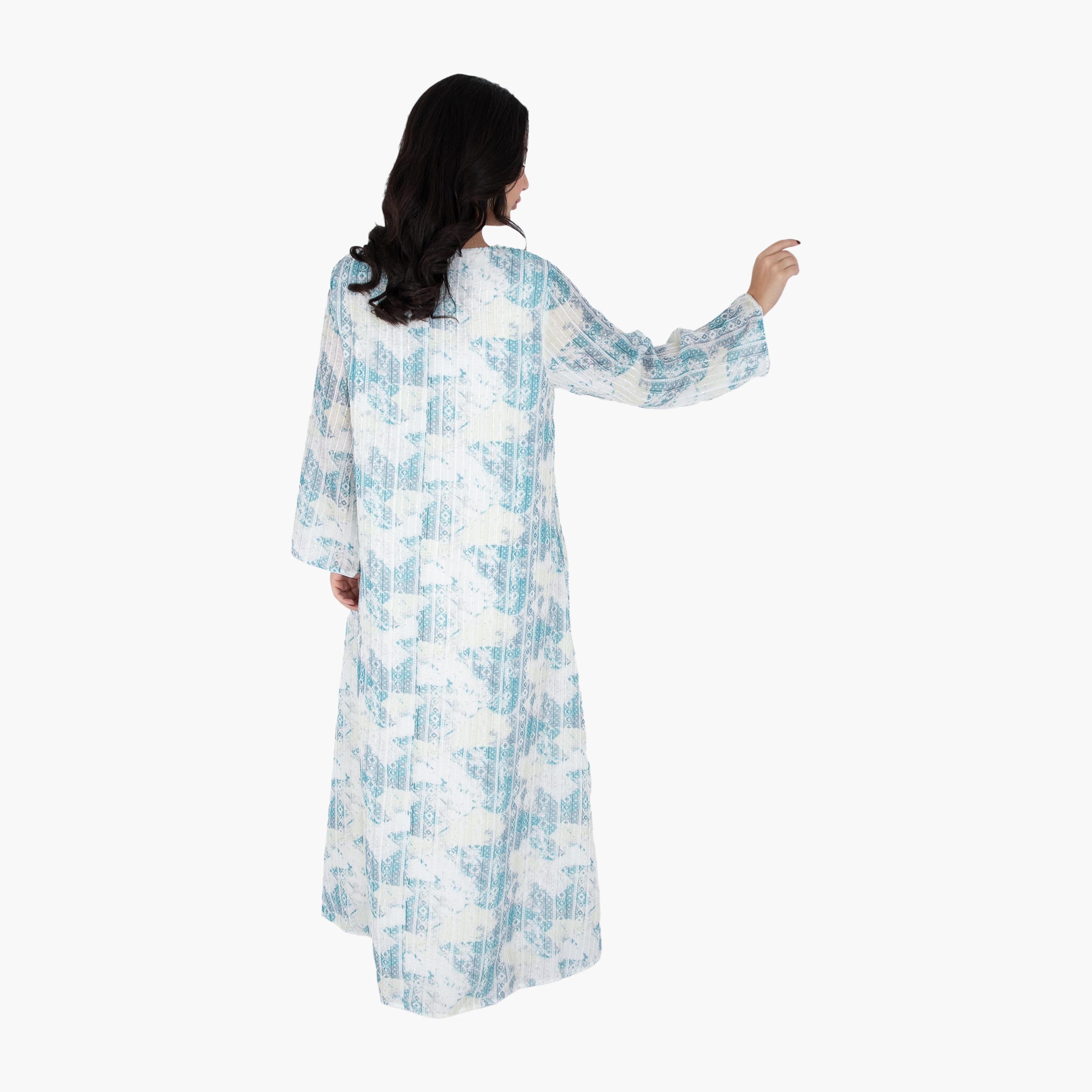IKKXA Sequined & Beaded Women's Evening Jalabiya-women-arabicclothing-jalabiyas-image-5