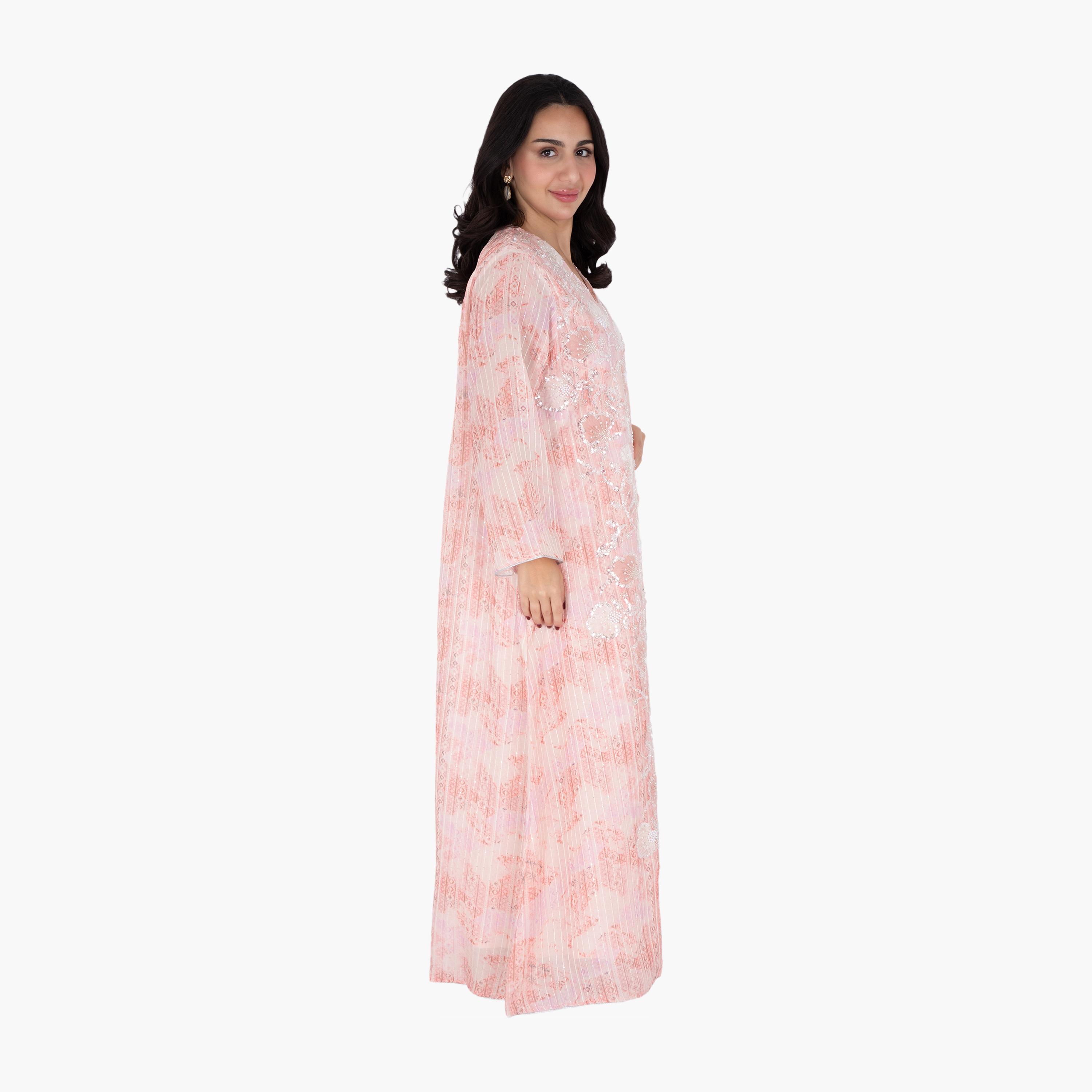 IKKXA Sequined & Beaded Women's Evening Jalabiya-women-arabicclothing-jalabiyas-image-8