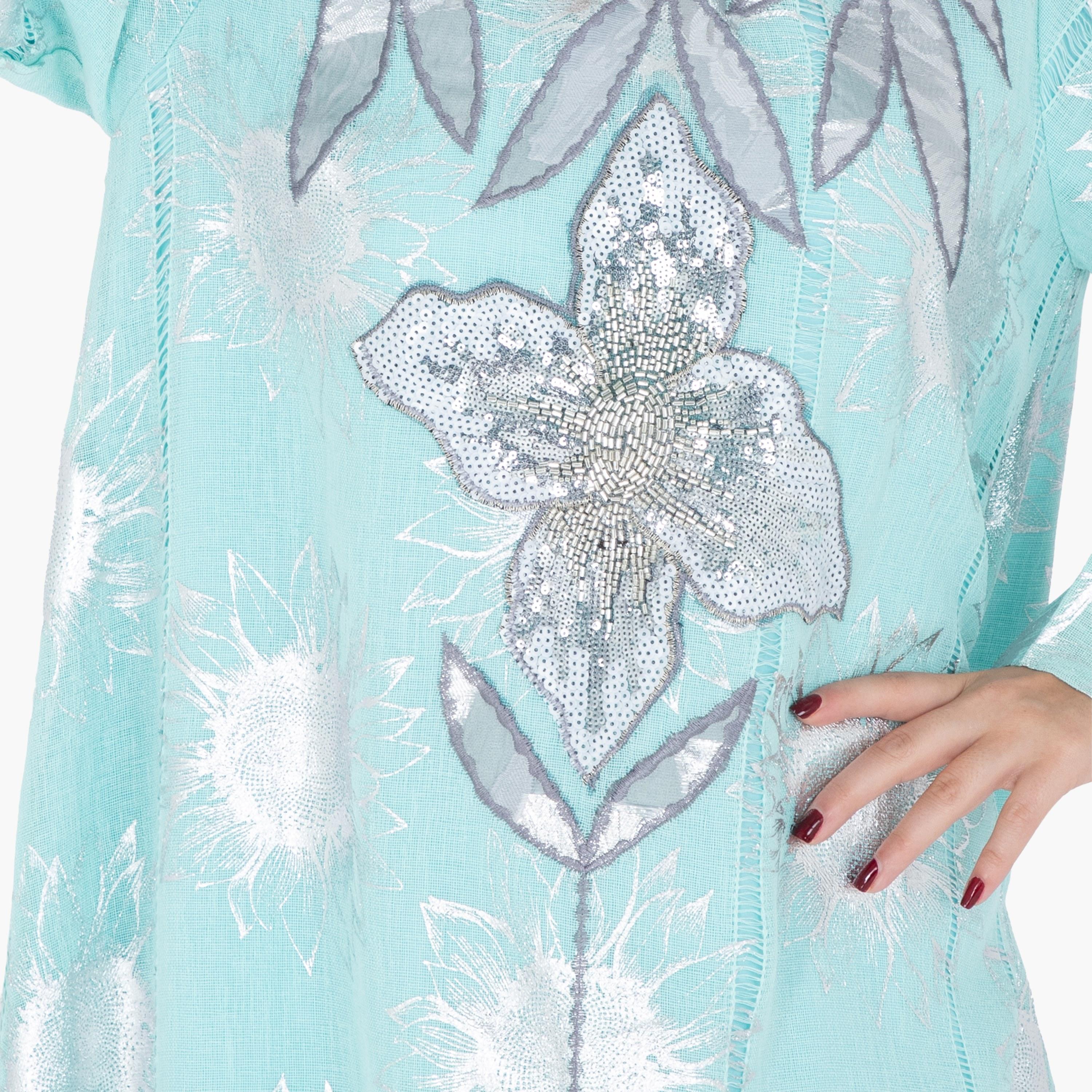 جلابية سهرة نسائية مطرزة بالخرز والترتر من إككسا-women-arabicclothing-jalabiyas-image-12
