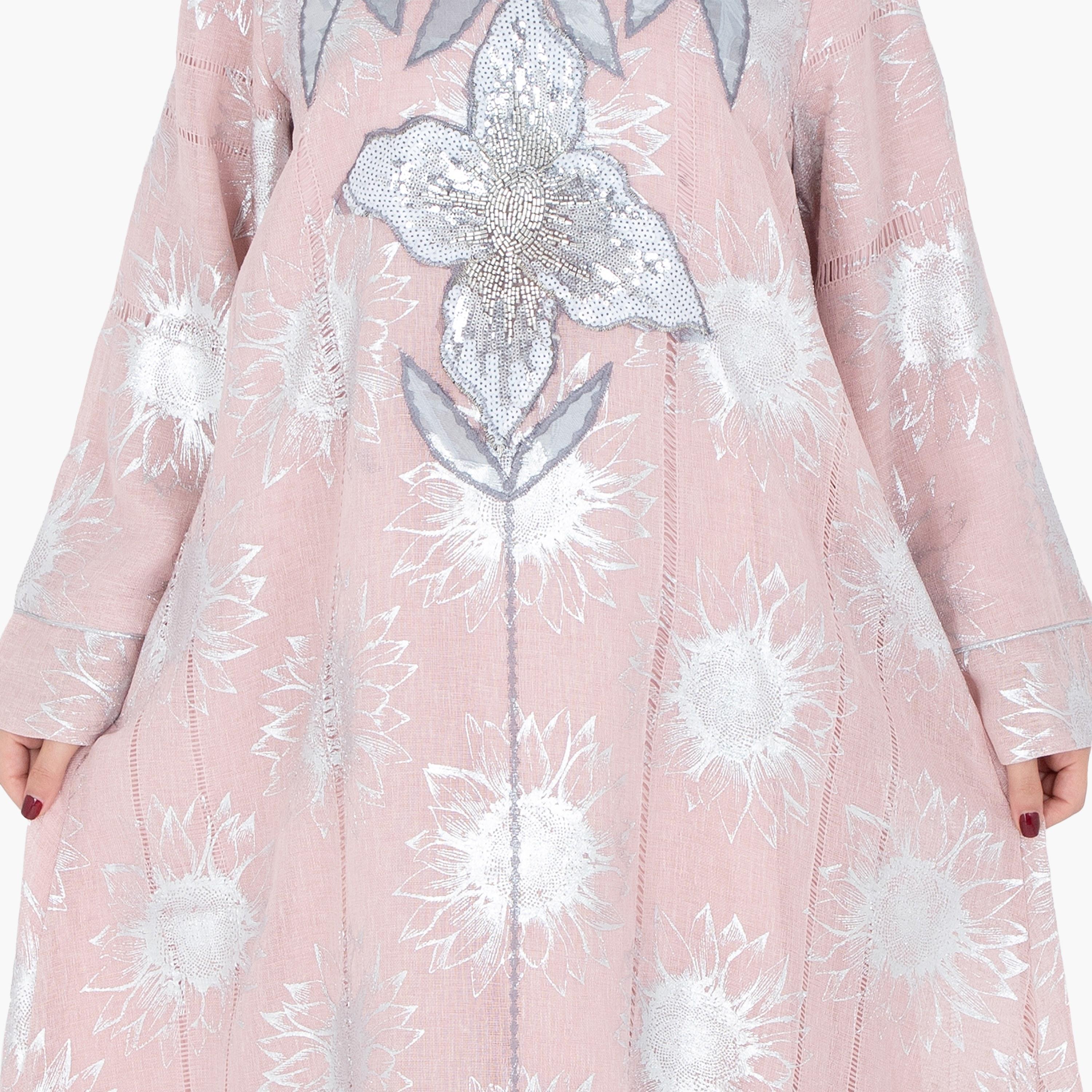 جلابية سهرة نسائية مطرزة بالخرز والترتر من إككسا-women-arabicclothing-jalabiyas-image-2