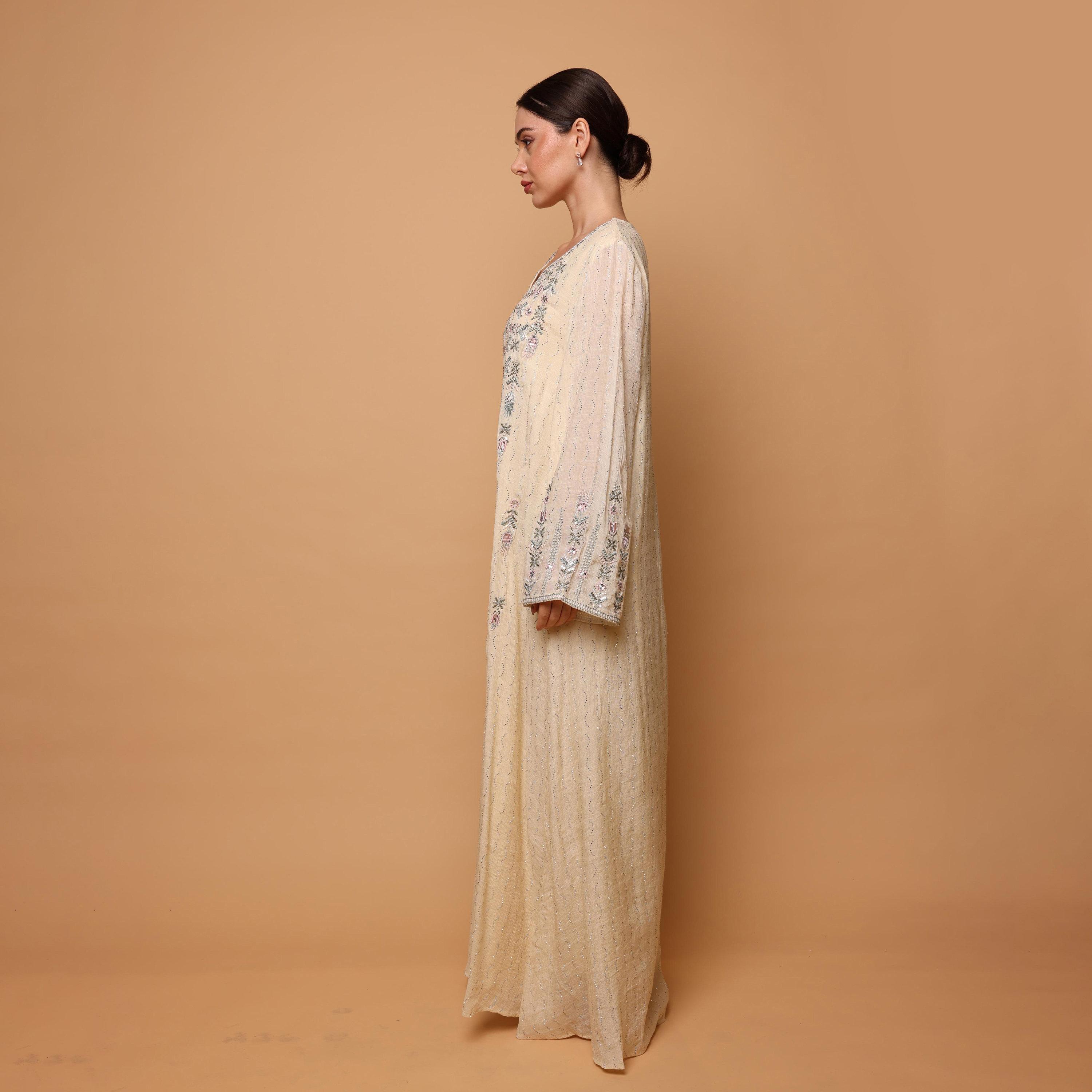 IKKXA Embroidered Flared Sleeves Women's Evening Jalabiya-women-arabicclothing-jalabiyas-image-4
