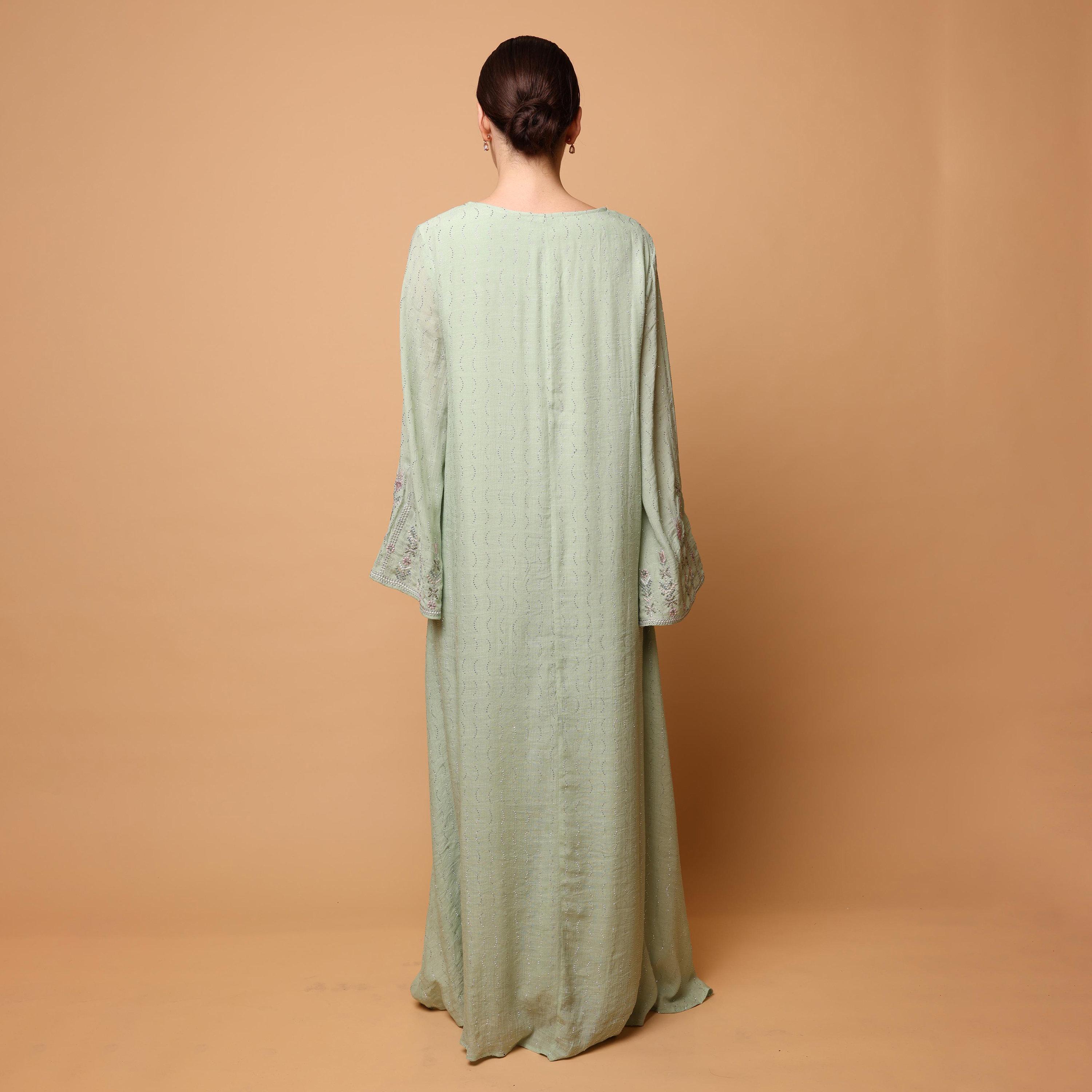 IKKXA Embroidered Flared Sleeves Women's Evening Jalabiya-women-arabicclothing-jalabiyas-image-5