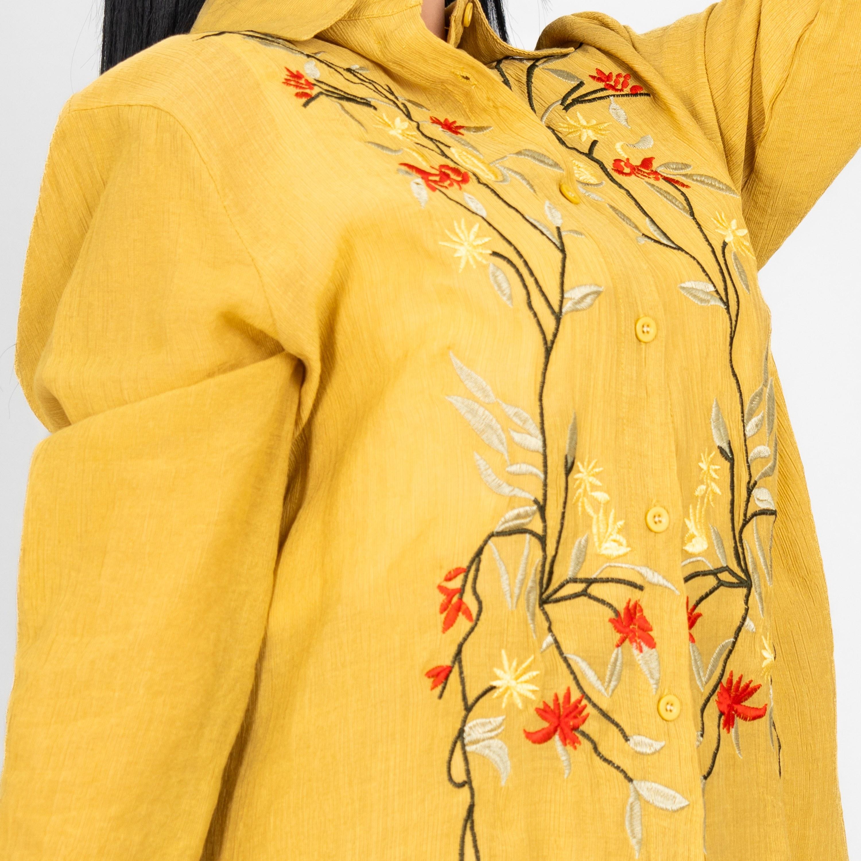 IKKXA Collared Floral Embroidered Women's Shirt & Pants Set-women-clothing-coordsets-image-2