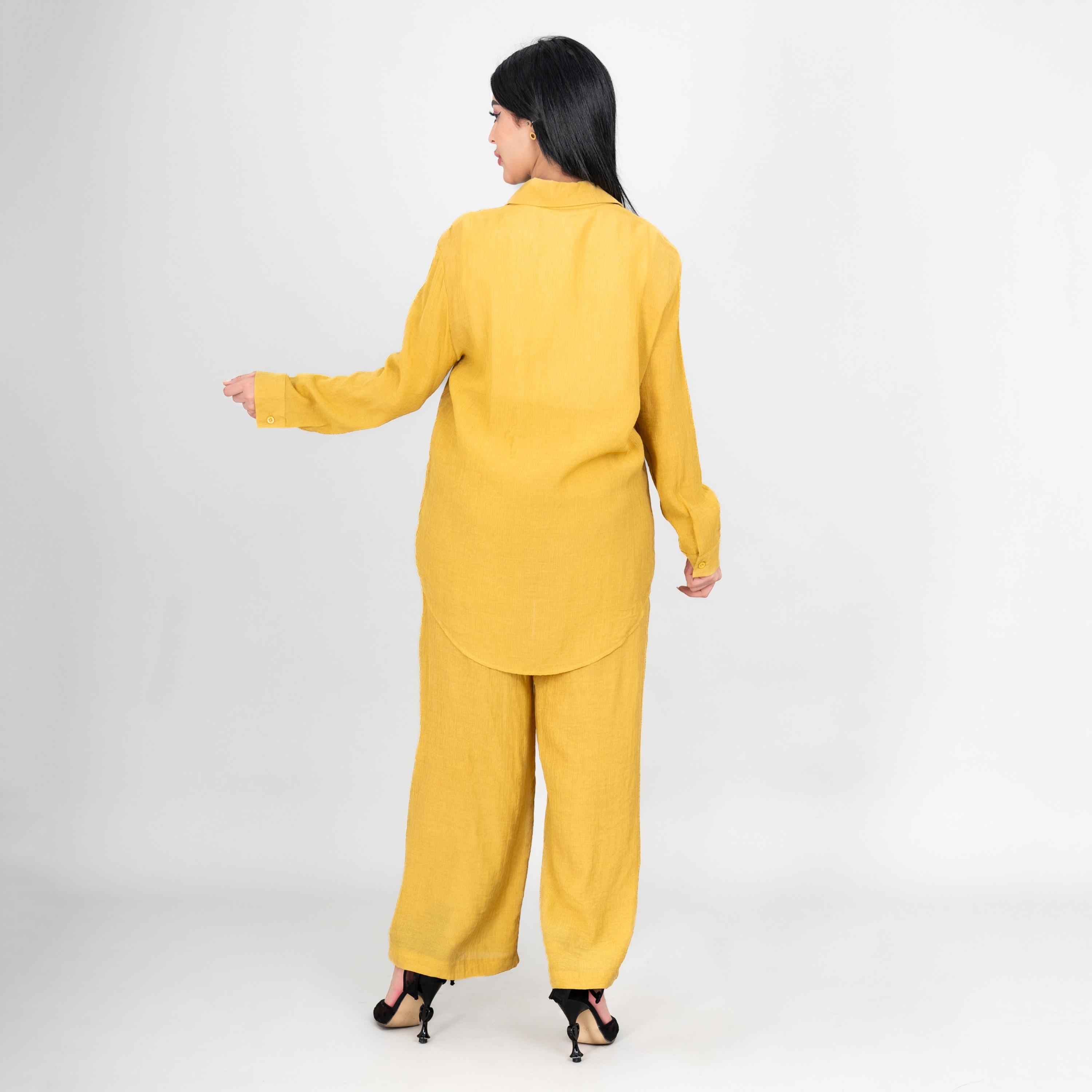 IKKXA Collared Floral Embroidered Women's Shirt & Pants Set-women-clothing-coordsets-image-4