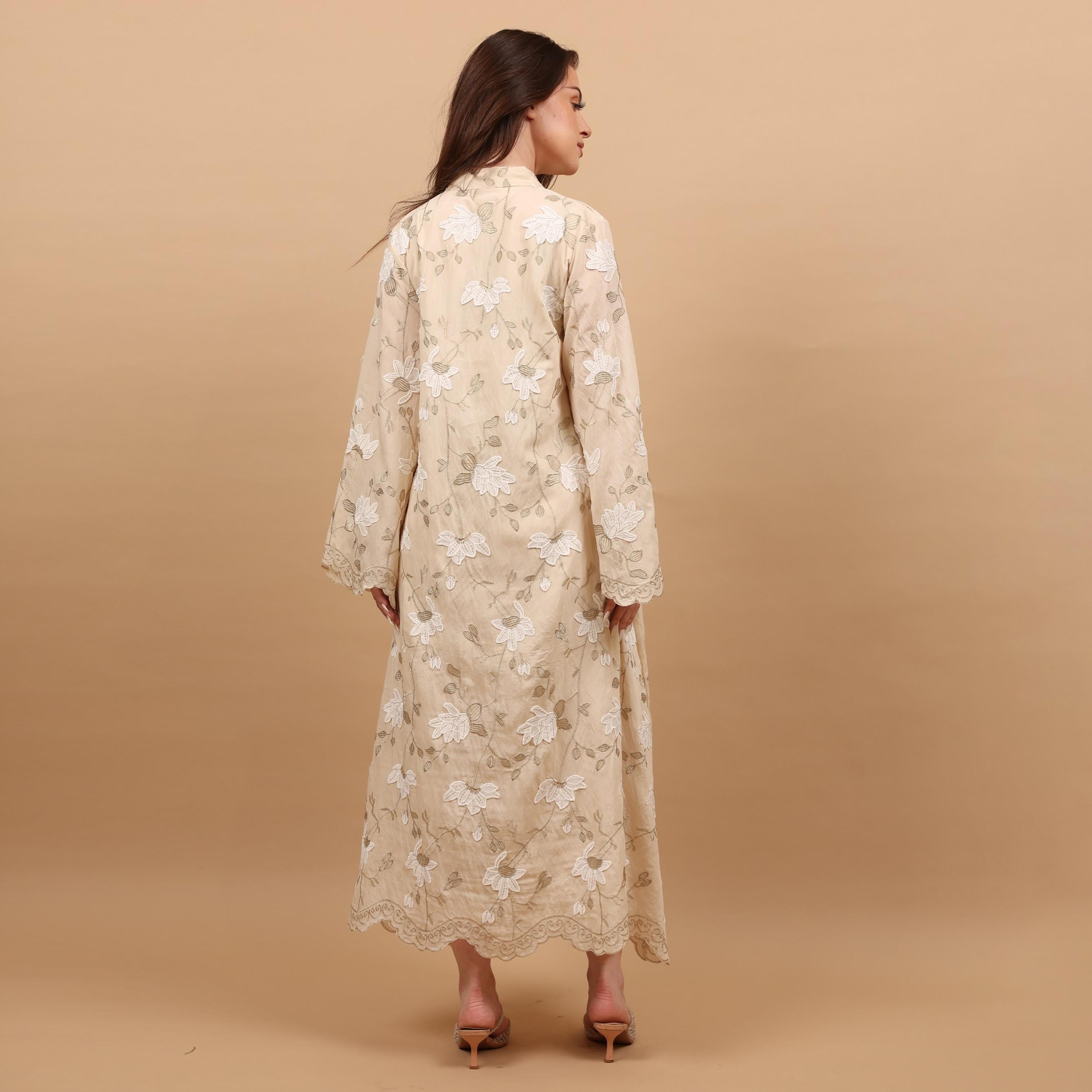 IKKXA Wide Sleeves Embroidered & Tassels Women's Evening Jalabiya-women-arabicclothing-jalabiyas-image-4