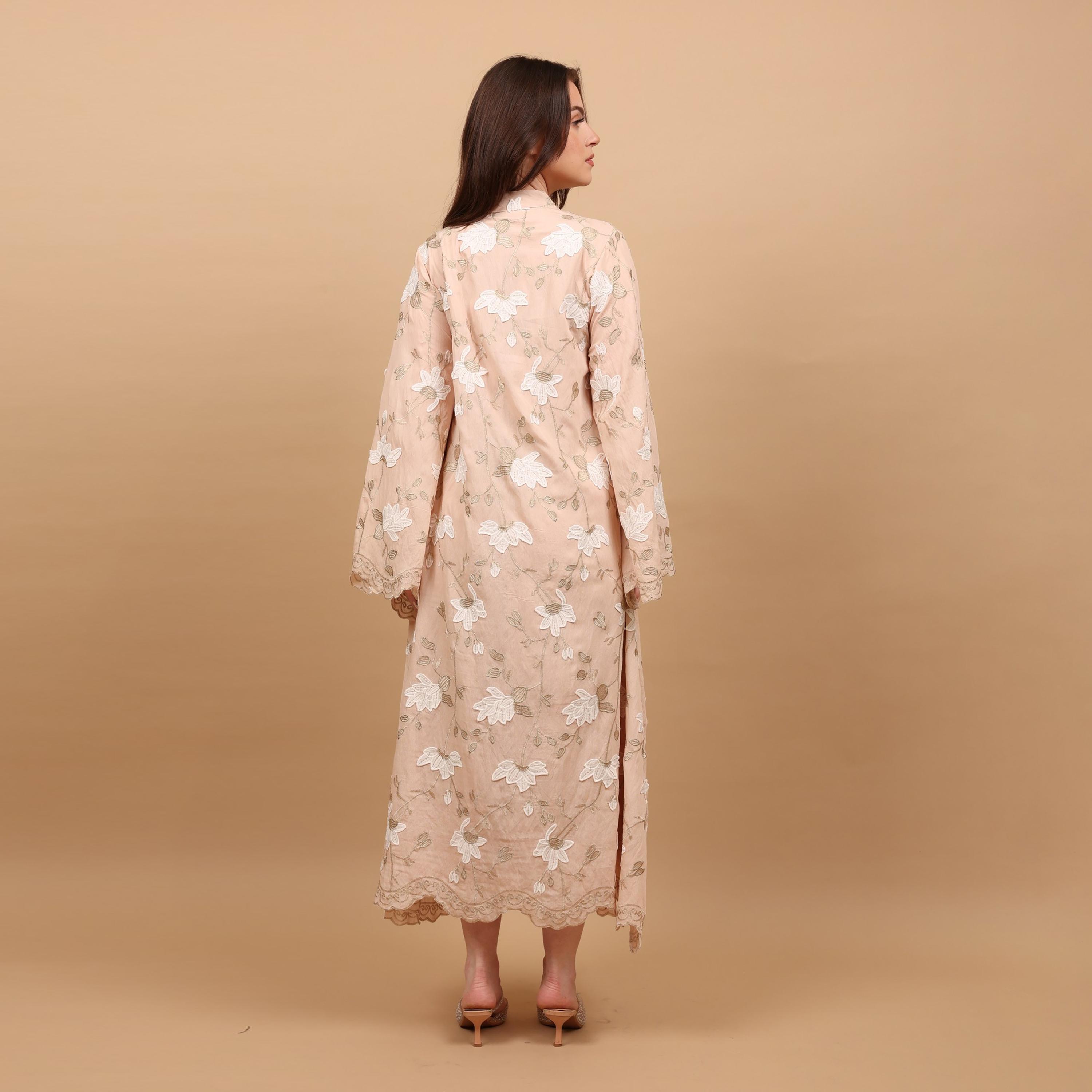 IKKXA Wide Sleeves Embroidered & Tassels Women's Evening Jalabiya-women-arabicclothing-jalabiyas-image-8