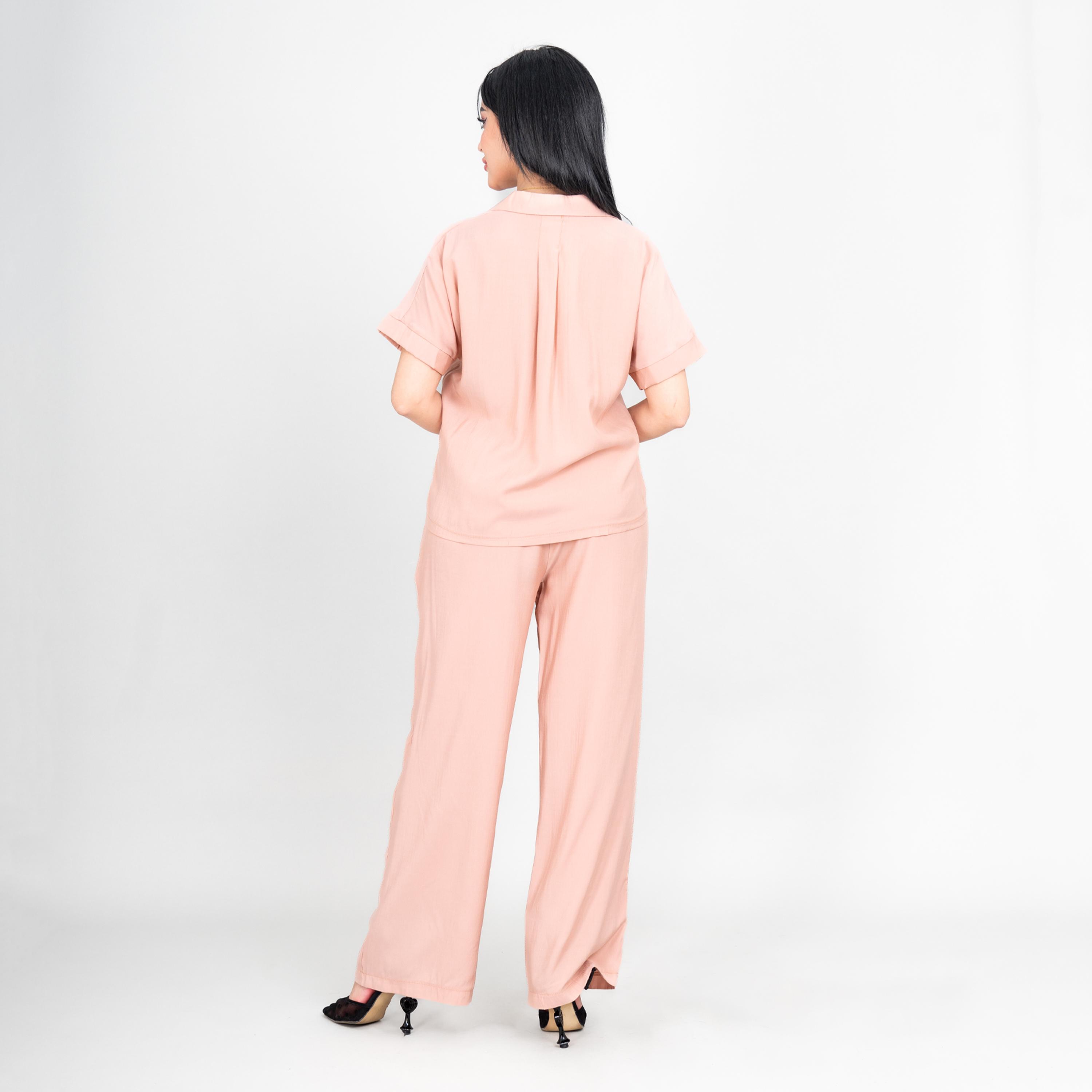 IKKXA Cuban Collar Women's Shirt & Pants Set-women-clothing-coordsets-image-4