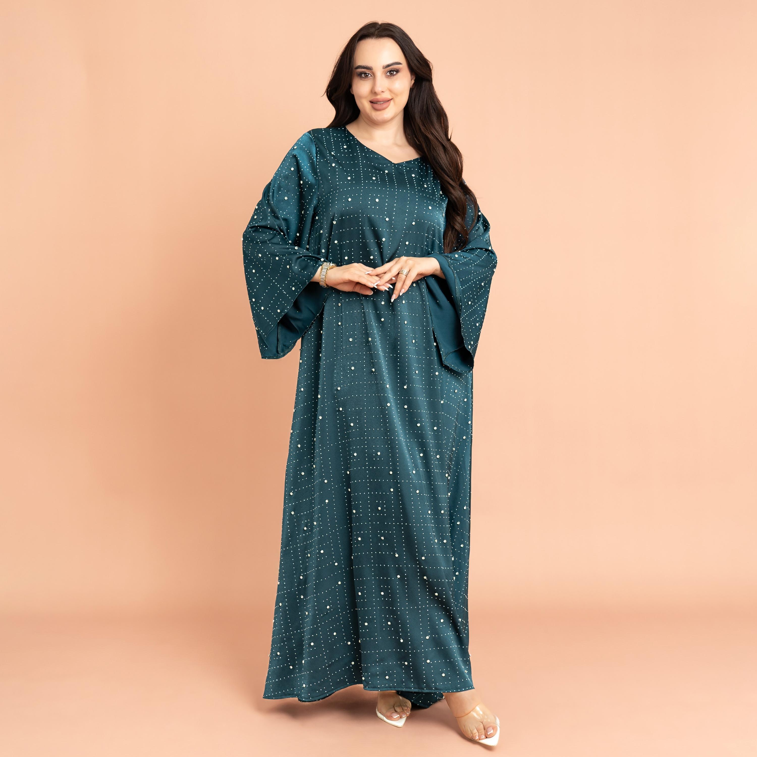 IKKXA Flared Sleeves Rhinestone Evening Women's Luxury Jalabiya-women-arabicclothing-jalabiyas-image-1